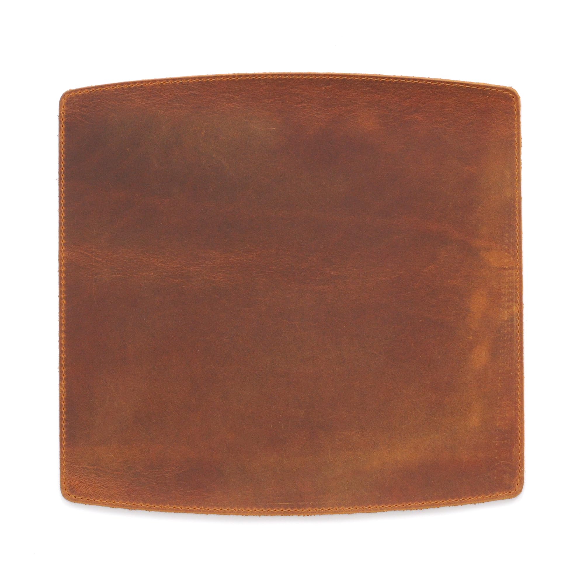 Handmade Personalized Leather Mouse Pad - Premium Office Desk Accessory for Computer & Laptop - Protective Leather Mouse Mat (Camel Brown) - Perfect for Home Office, Gaming & Workspace Setup
