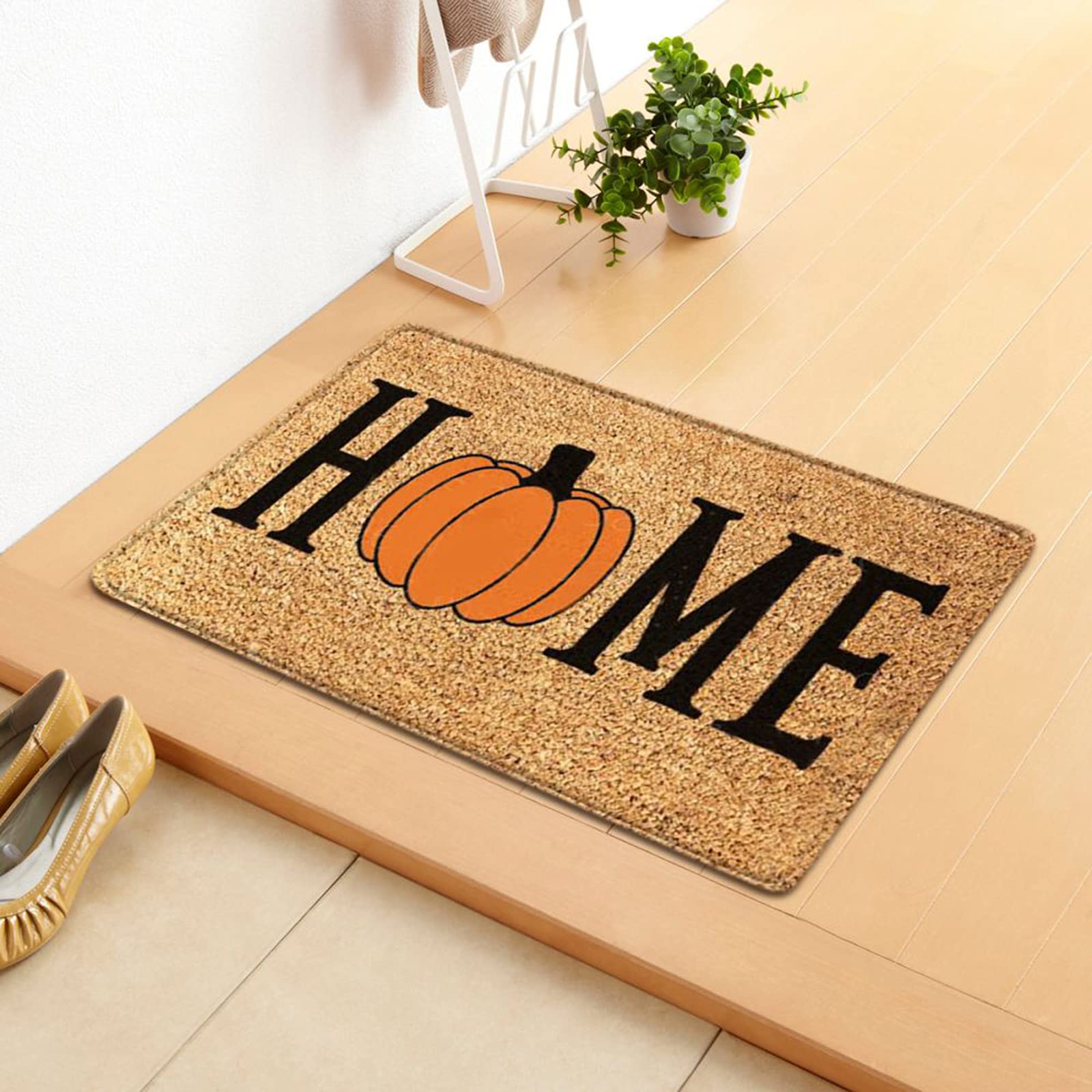 Adarl Halloween Welcome Mat - 23.6x15.7in Non-Slip Pumpkin Door Mat for Outdoor, Garage & Entryway - Waterproof Fall Decor for Halloween & Thanksgiving - Perfect for Front Porch, Home & Party Decorations