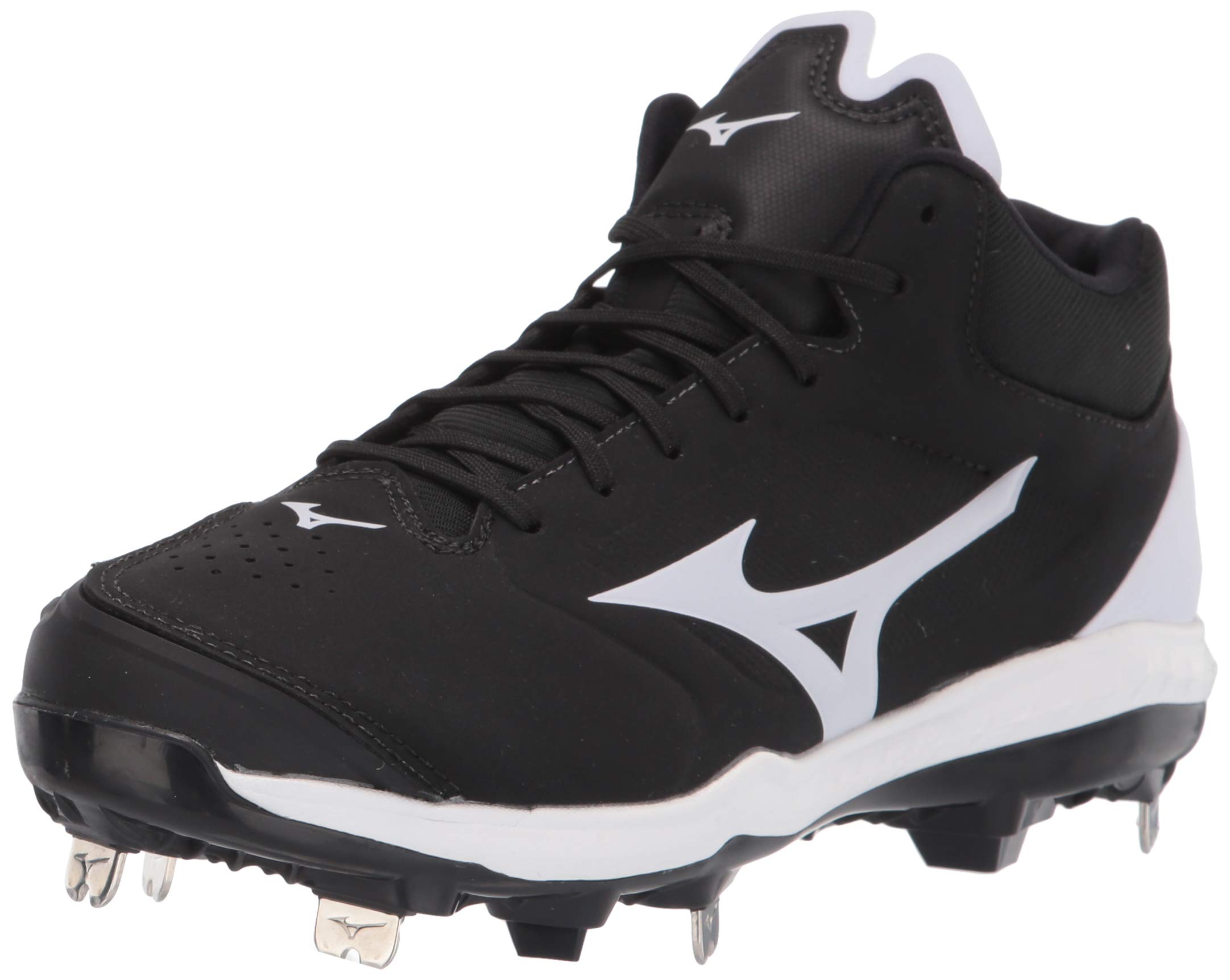 Mizuno Women's Softball Cleats - Black/White - Size 11 US - Lightweight & Durable for Fastpitch Games & Practice