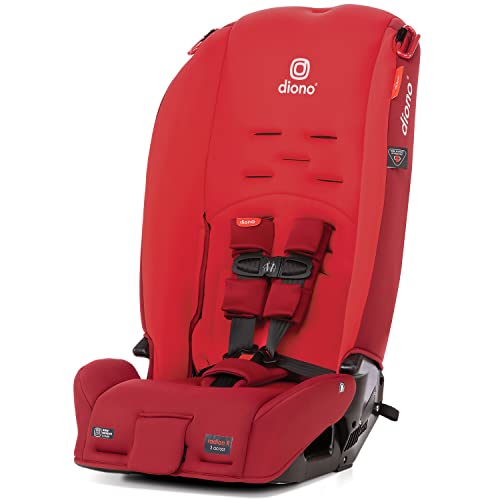 Diono Radian 3R 3-in-1 Convertible Car Seat for Infants & Toddlers | Rear & Forward Facing | 10-Year Use | Slim Fit for 3-Across Seating | Red Cherry Color | Perfect for Compact Cars, SUVs & Family Road Trips