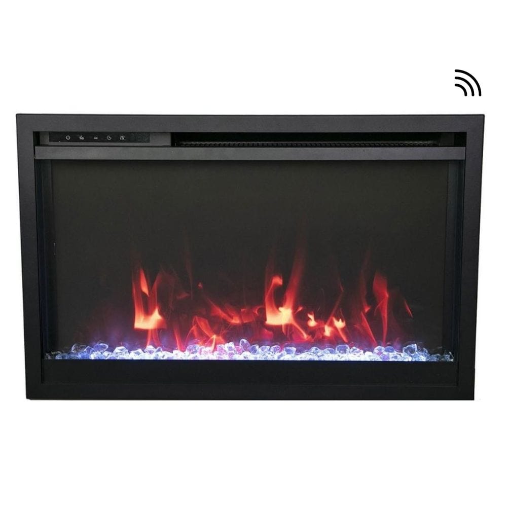 Amantii Traditional Xtraslim Built-in Smart Electric Fireplace - Realistic Flames & Remote Control for Cozy Home Heating | Perfect for Living Rooms, Bedrooms & Apartments