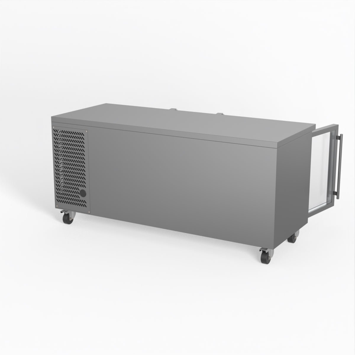 Commercial Glass Door Refrigerator - 3 Door Under Counter Display Fridge with 700mm Depth for Restaurants, Cafes & Retail Stores