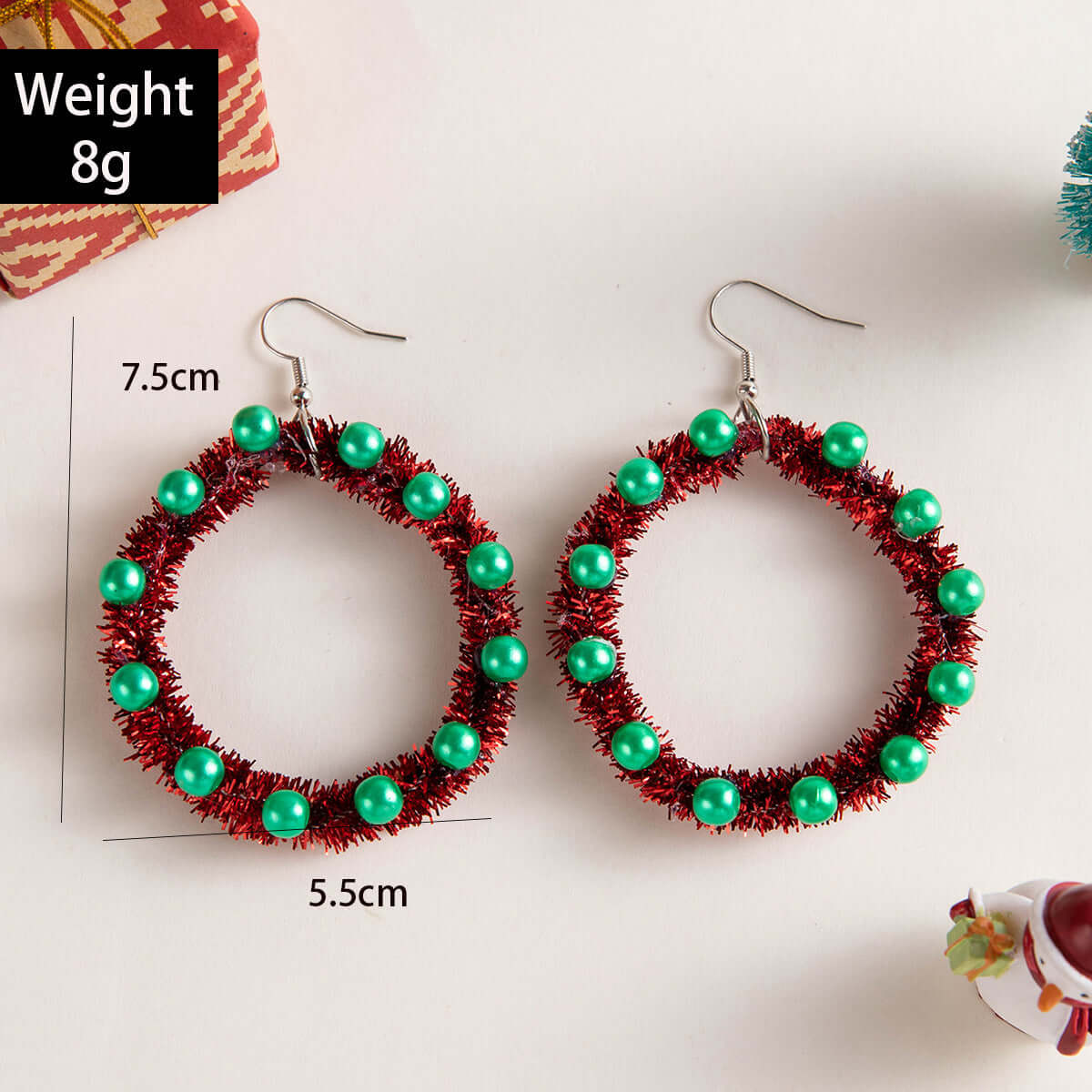Festive Christmas Jingle Bell Tinsel Hoop Earrings for Women | Holiday Party Jewelry Gift | ER728 | Perfect for Xmas Celebrations, Office Parties & New Year Events