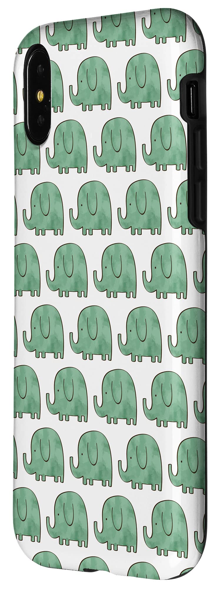 iPhone X/XS Elephant Pattern Phone Case - Durable Animal Design Protective Cover for Men & Women - Perfect Gift for Nature Lovers & Safari Enthusiasts
