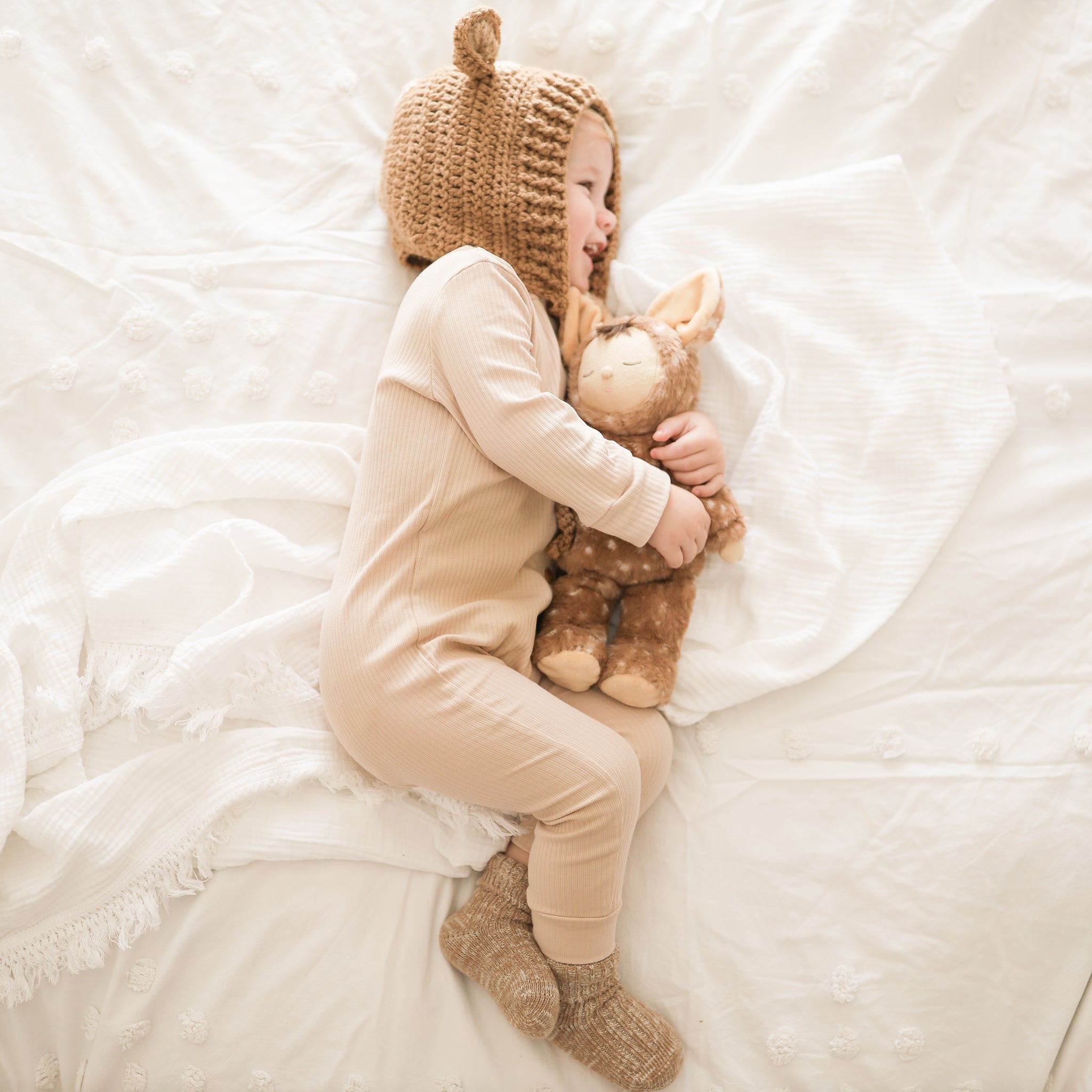 Cozy Long Sleeve Louie Romper for Women - Soft Oatmeal Color | Perfect for Fall Outfits, Loungewear & Casual Comfort