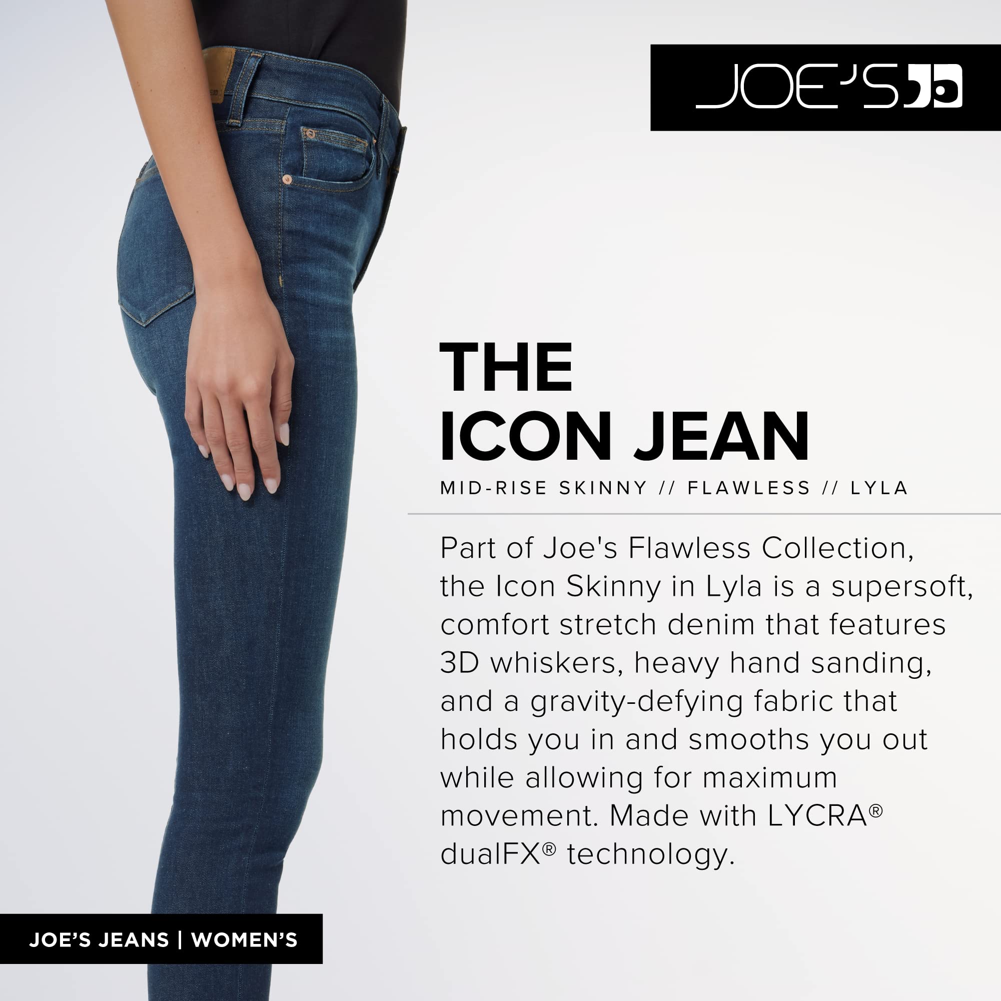 Joe's Women's The Icon Skinny Jeans - High Waisted Stretch Denim Pants for Everyday Wear & Casual Outfits