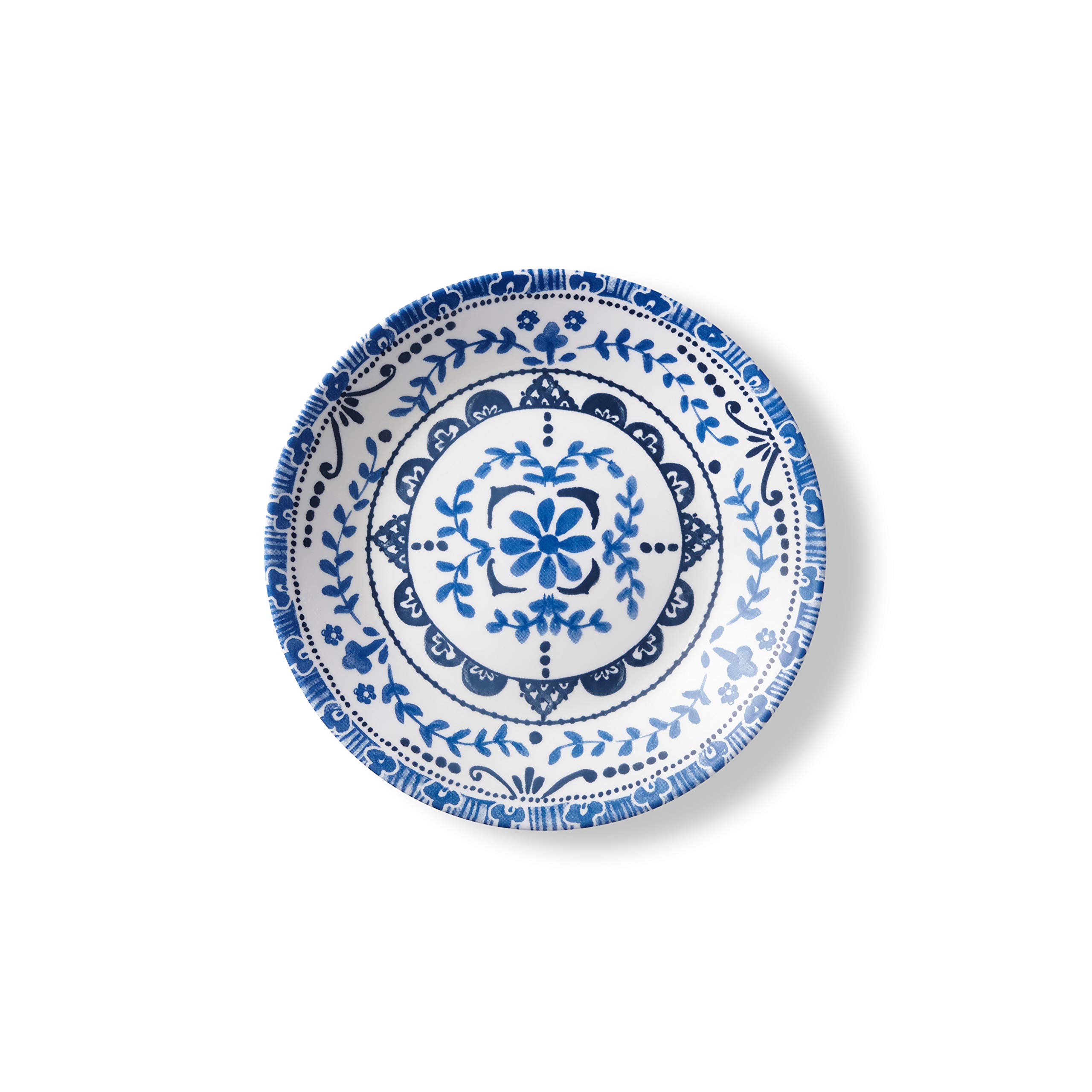Corelle Vitrelle 18-Piece Dinnerware Set for 6 - Chip Resistant Triple Layer Glass Plates & Bowls - Lightweight Round Dinner Plates Set - Portofino Pattern - Perfect for Everyday Dining, Family Gatherings & Restaurant Use