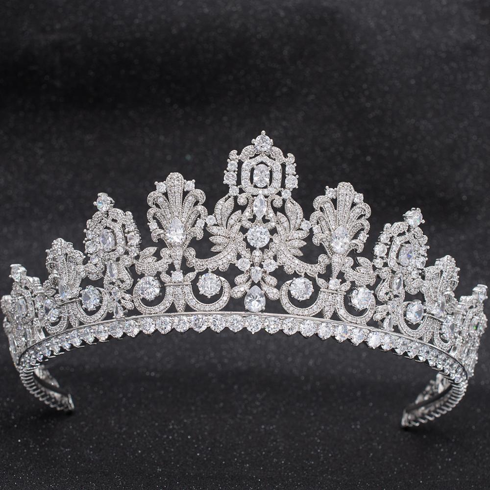 6.5CM Zirconia Luxembourg Replica Tiara for Wedding - Crystal Princess Crown Hair Accessory | Bridal Tiara for Bride, Prom, Pageant, and Special Occasions