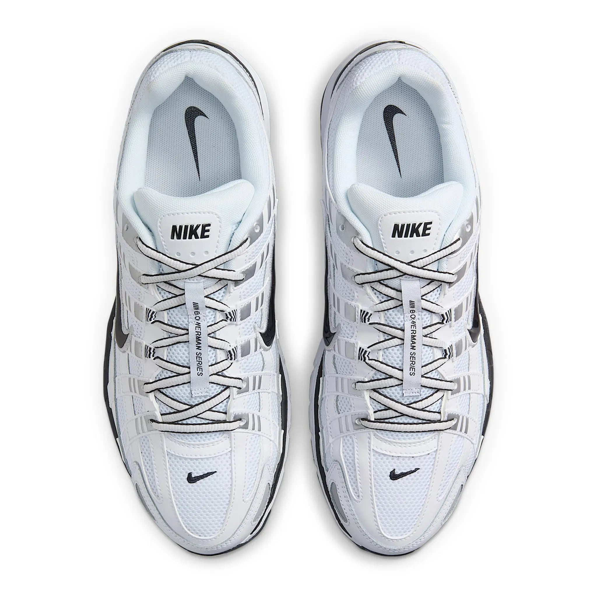 Nike P 6000 Running Shoes - White Metallic Silver Black | Men's Athletic Sneakers for Jogging, Gym & Casual Wear