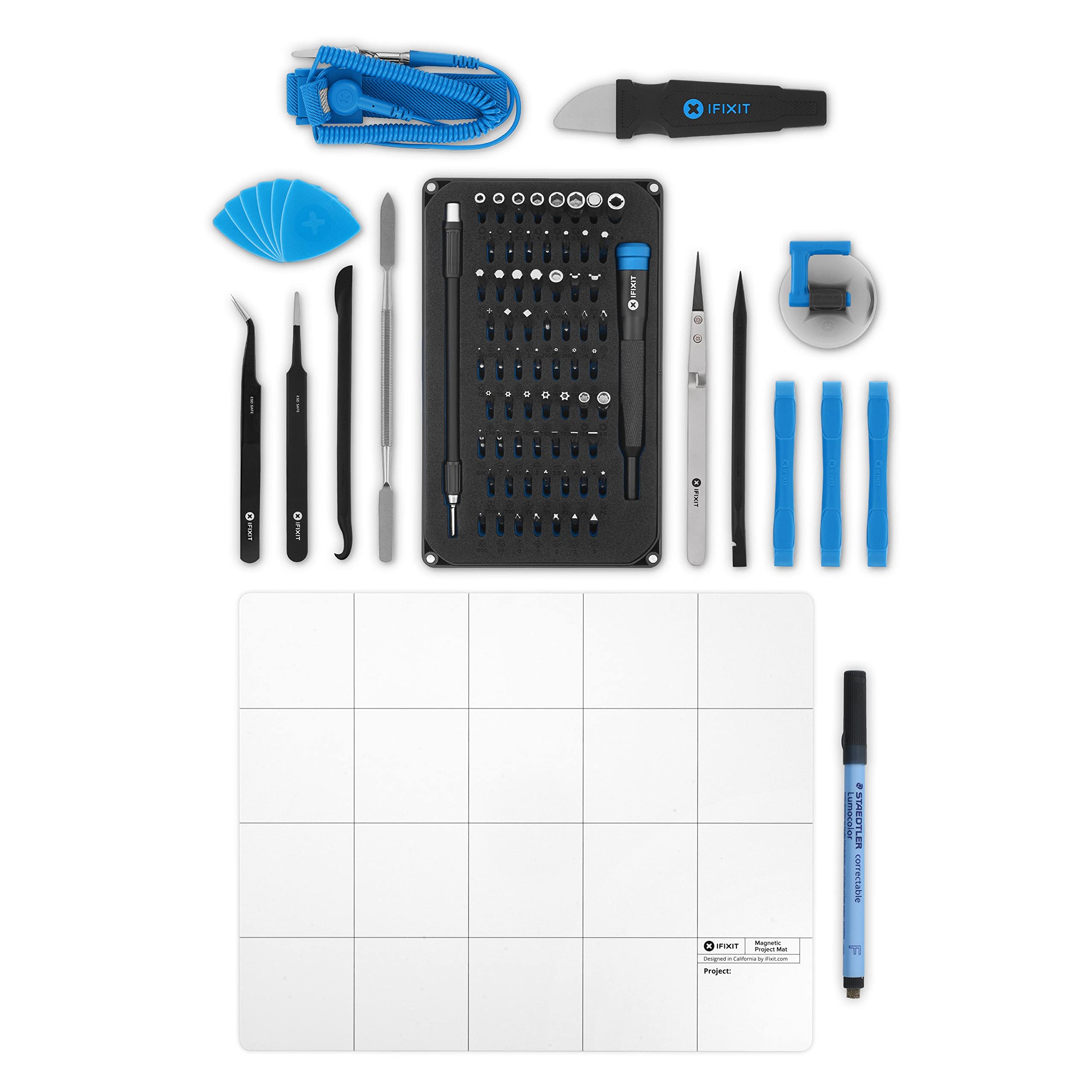 Pro Tech Toolkit with Magnetic Project Mat - 45-Piece Electronics Repair Set for Phones, Laptops, DIY - Perfect for Home Repairs & Tech Enthusiasts