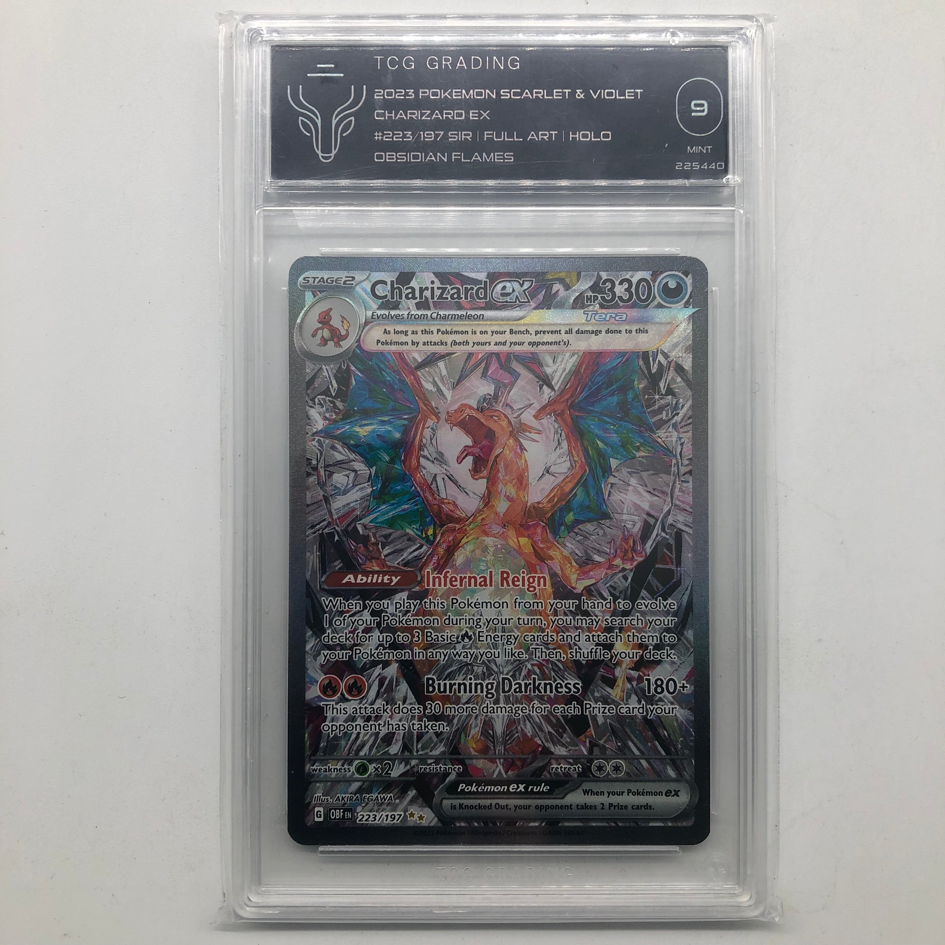 Charizard EX Pokemon Card 223/197 - Obsidian Flames PSA Graded 9 - Rare TCG Collectible for Battles & Display