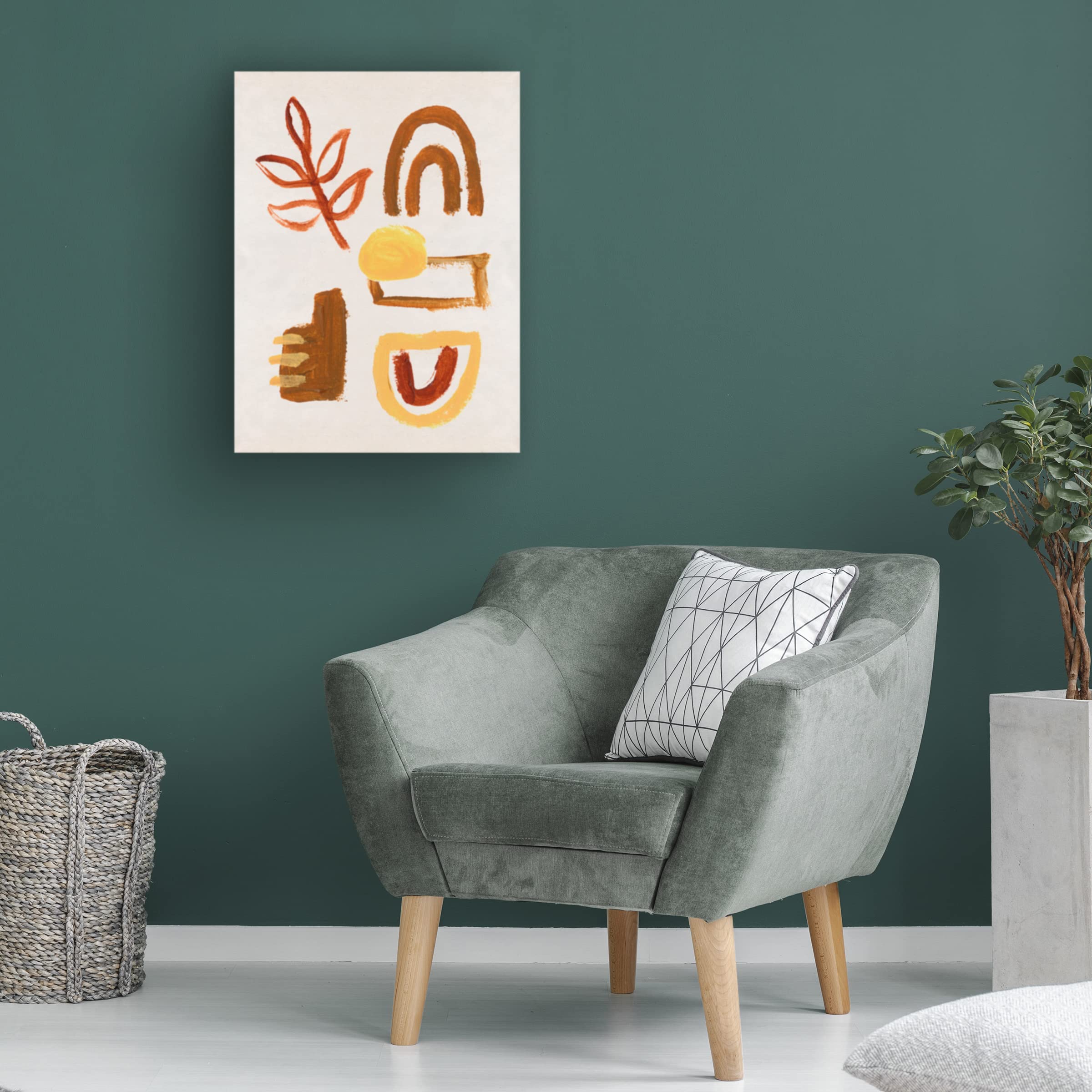 Trademark Fine Art 'Air and Fire IV' Canvas Wall Art by Melissa Wang - 35x47 Inches Modern Abstract Painting for Living Room, Bedroom & Office Decor