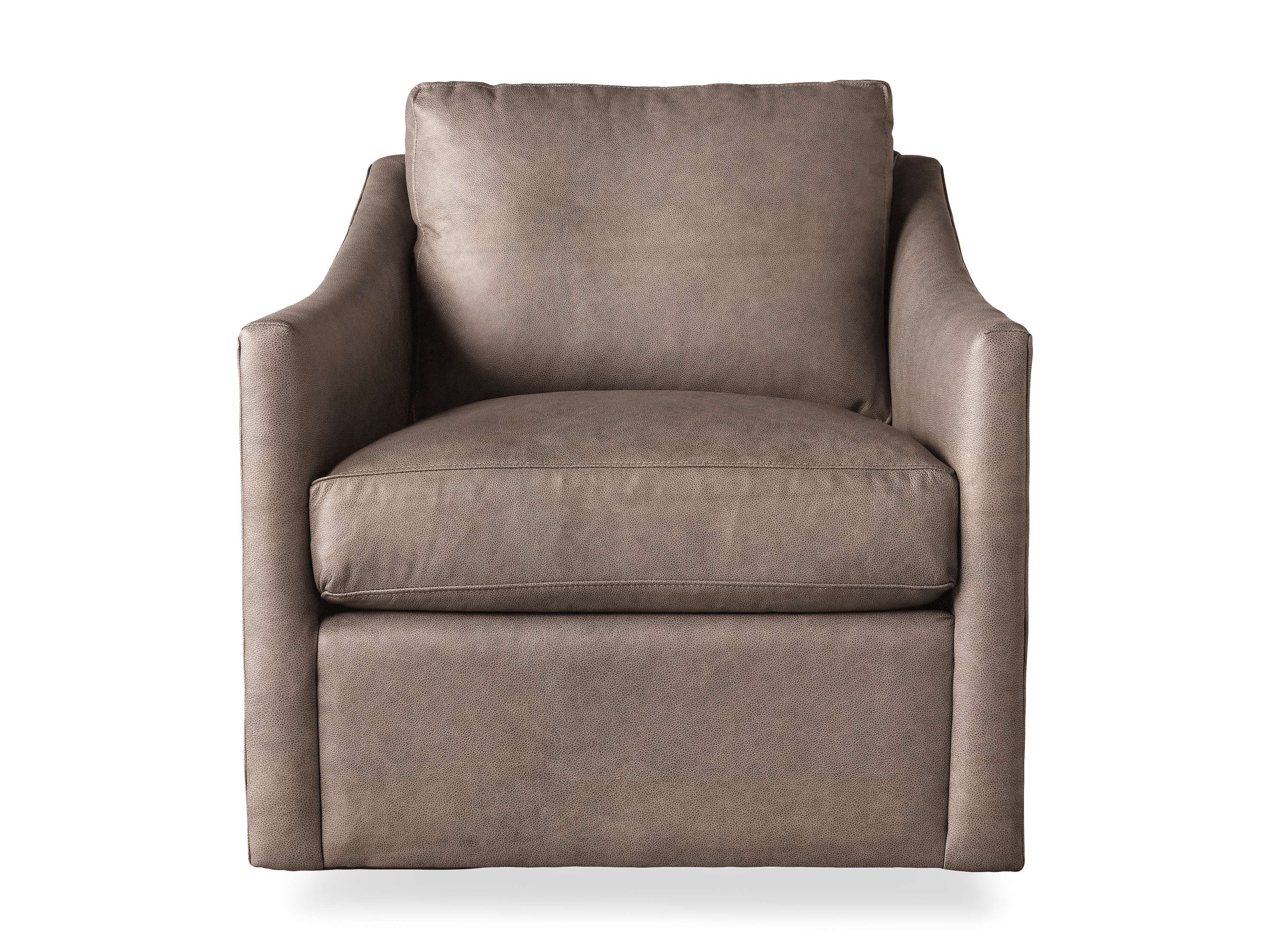 Branson Leather Swivel Chair - Genuine Leather Office Chair with 360 Degree Rotation - Perfect for Home Office, Study Room & Executive Workspace