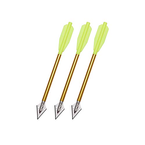 3 pcs Gold Shaft Yellow Vanes
