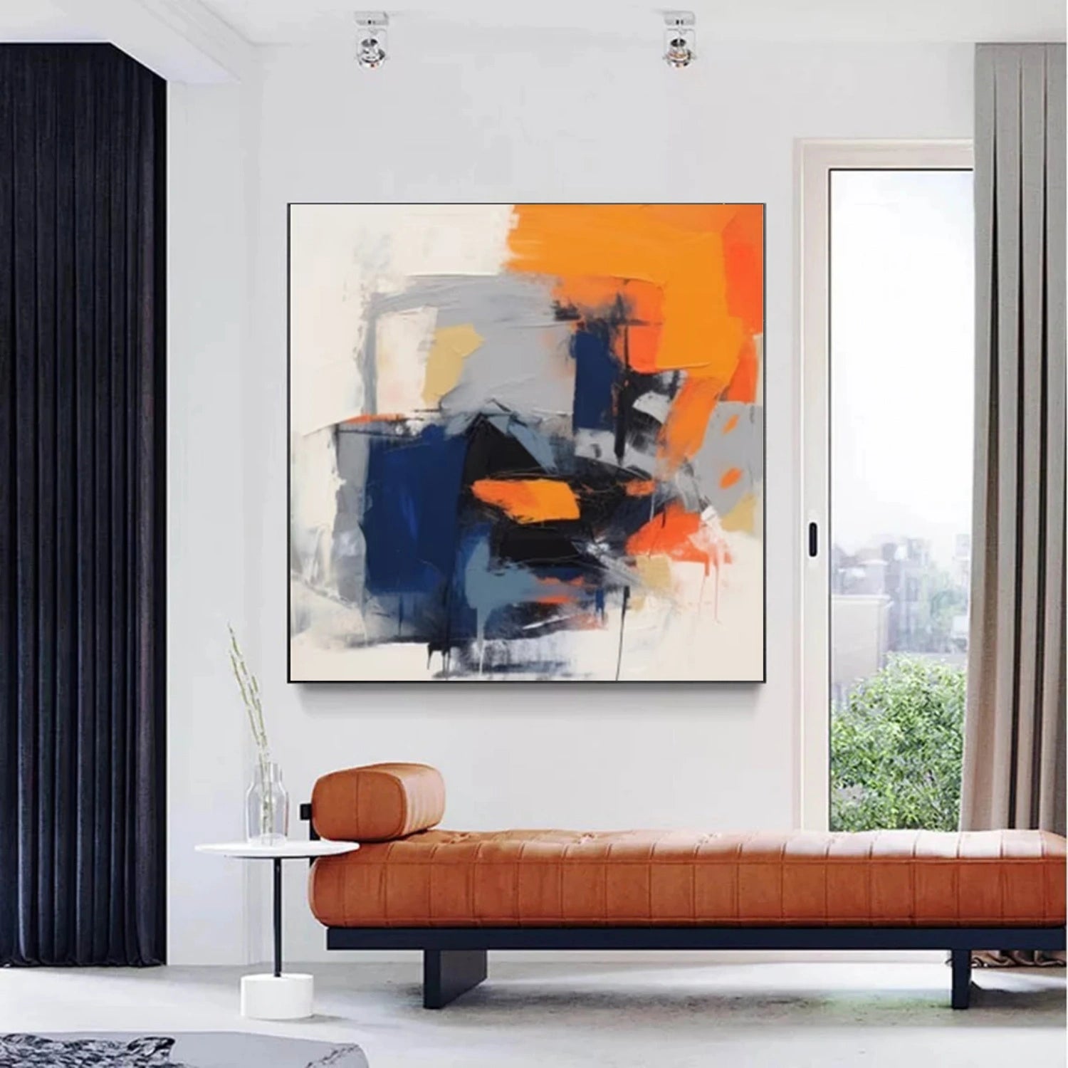 Abstract Painting #AB 321 - Modern Wall Art for Home & Office Decor | Handmade Canvas Artwork for Living Room, Bedroom, or Workspace