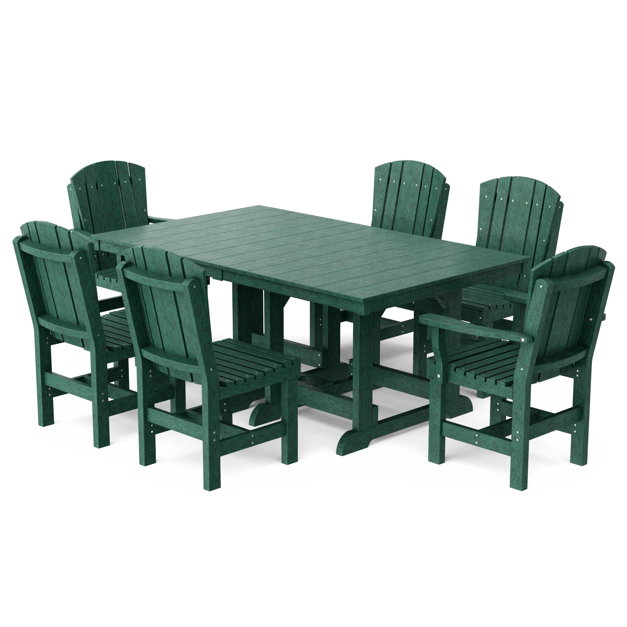Heritage 7-Piece 44x72 Inch Dining Table Set with Chairs - Perfect for Family Gatherings, Dinner Parties & Outdoor Entertaining