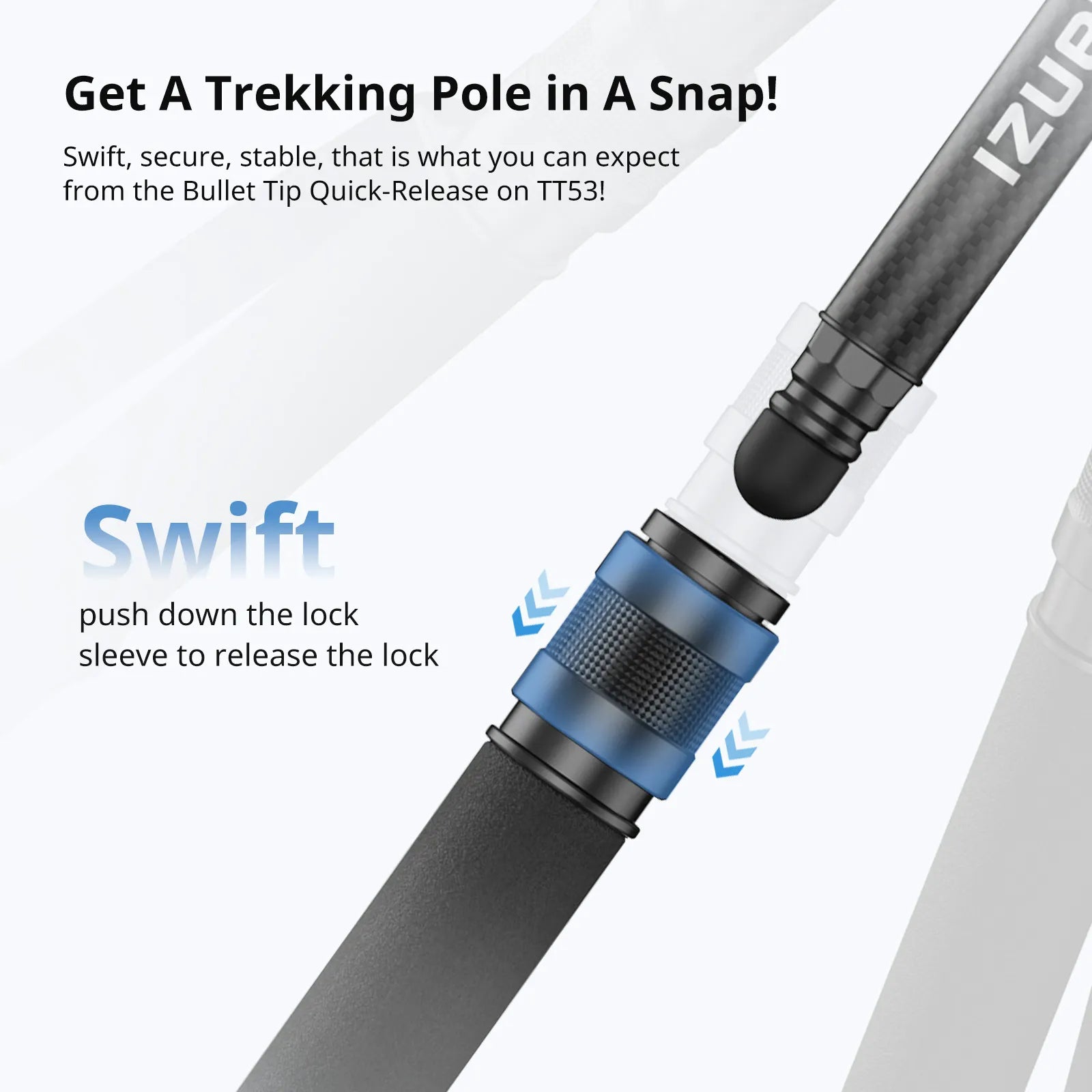 Ulanzi TT35 Lightweight Hiking Stick Tripod Kit - Adjustable Monopod & Camera Stand for Outdoor Photography, Vlogging, and Travel Adventures