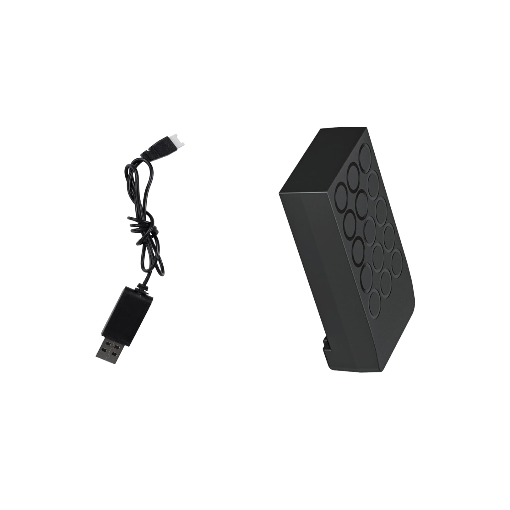 3.7V 800mAh Li-po Drone Battery with USB Charger - Mini Quadcopter Spare Parts & DIY Building Blocks Accessories - Perfect for FPV Drones, STEM Toys, and RC Aircraft