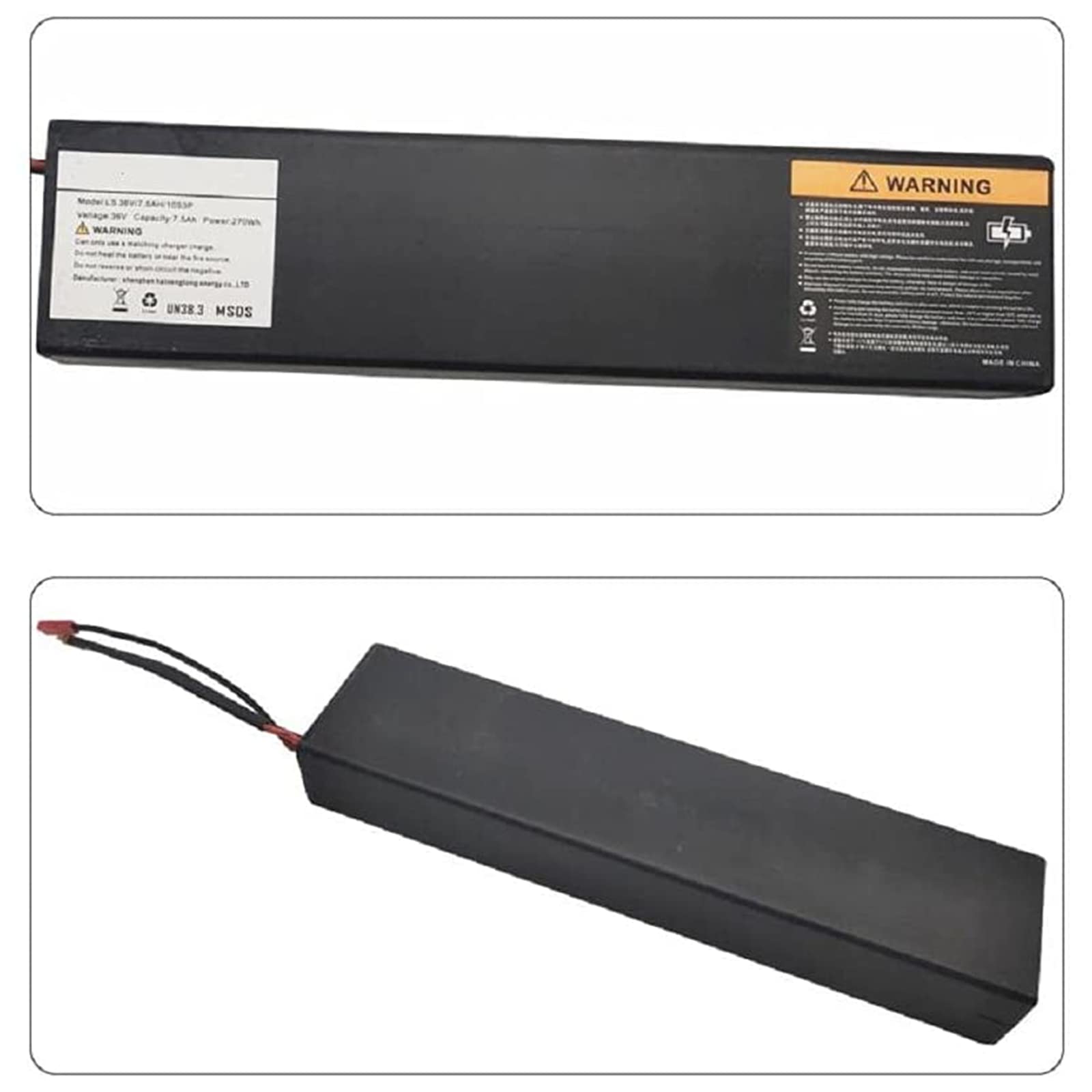 36V 10Ah Rechargeable Lithium Battery Pack with BMS & Charger - Waterproof Replacement Battery for Electric Scooters - Perfect for Commuting, Campus Travel & Urban Mobility