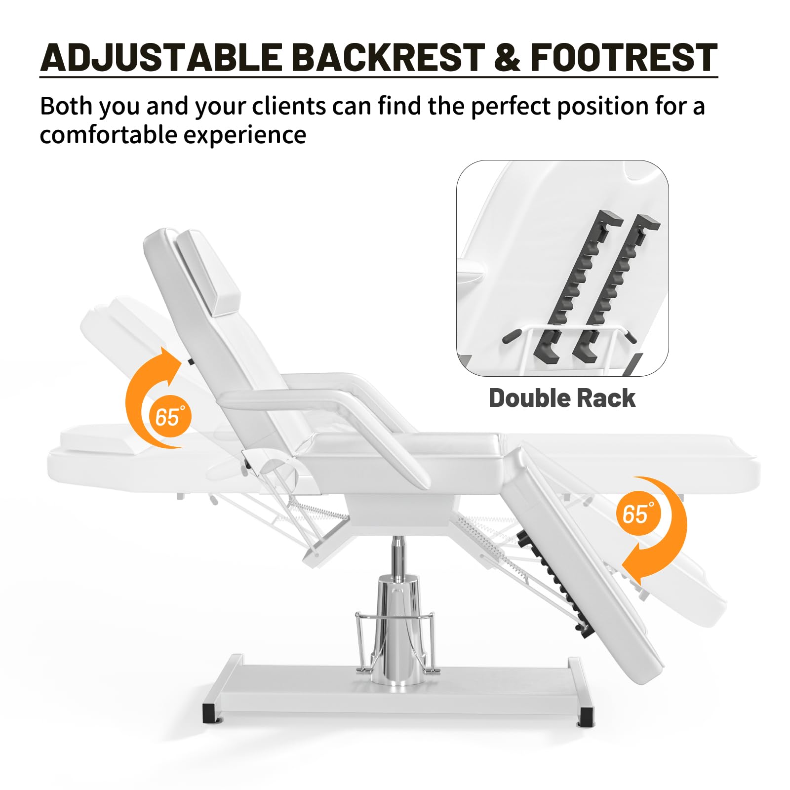 **Hydraulic Spa Chair - Adjustable Esthetician Bed & Tattoo Chair for Salon, Facial, Massage - 500lbs Weight Capacity - Perfect for Beauty Clinics, Tattoo Studios & Relaxation Therapy**