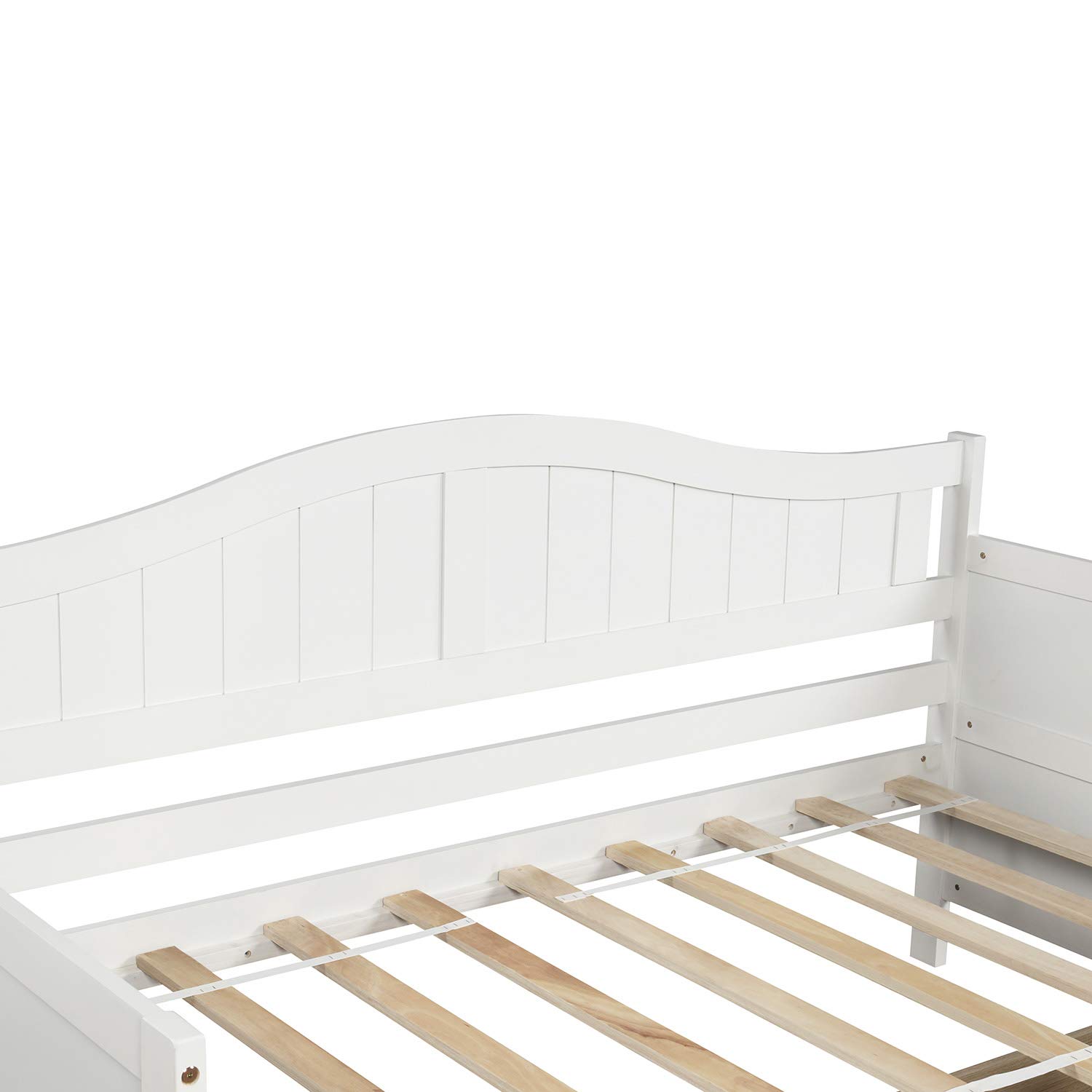P PURLOVE Twin Size Wooden Daybed with Storage Drawers - Convertible Sofa Bed Frame for Kids & Adults - Perfect for Bedroom, Living Room, Guest Room & Small Spaces