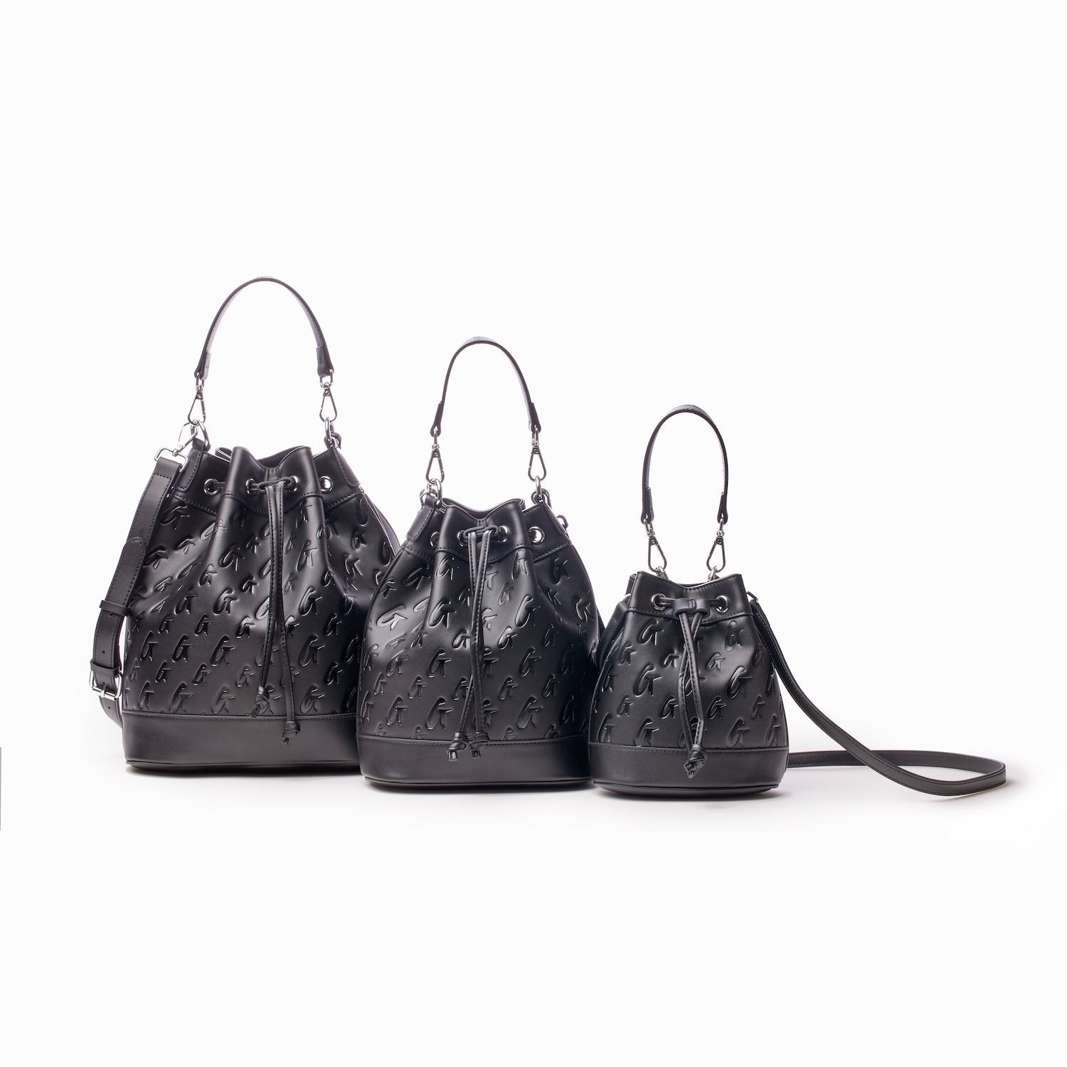 MEDIUM MONOGRAM BUCKET BAG in Black | Luxury Designer Handbag for Women | Perfect for Work, Travel & Everyday Use