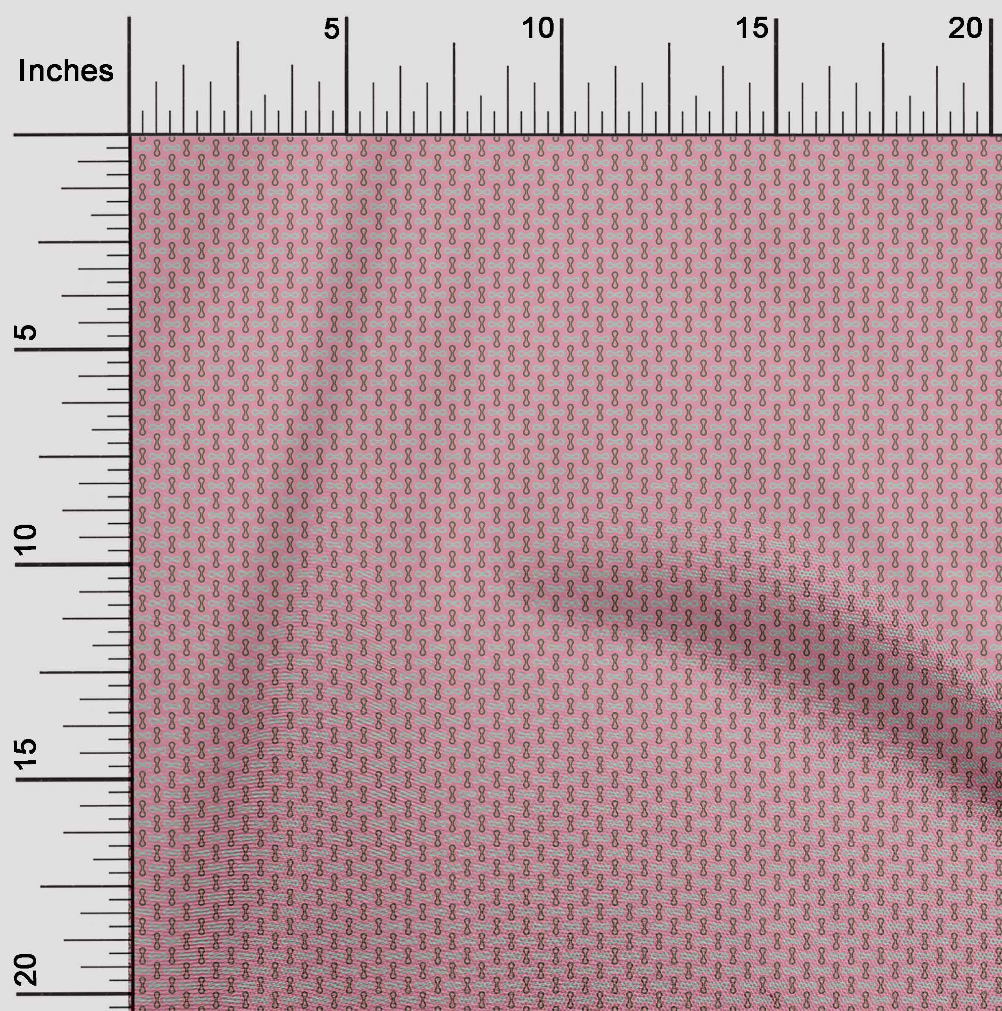 oneOone Cotton Poplin Pink Geometric Print Fabric by The Yard - 42 Inch Wide Soft Dress Material for DIY Clothing, Quilting & Home Decor Projects