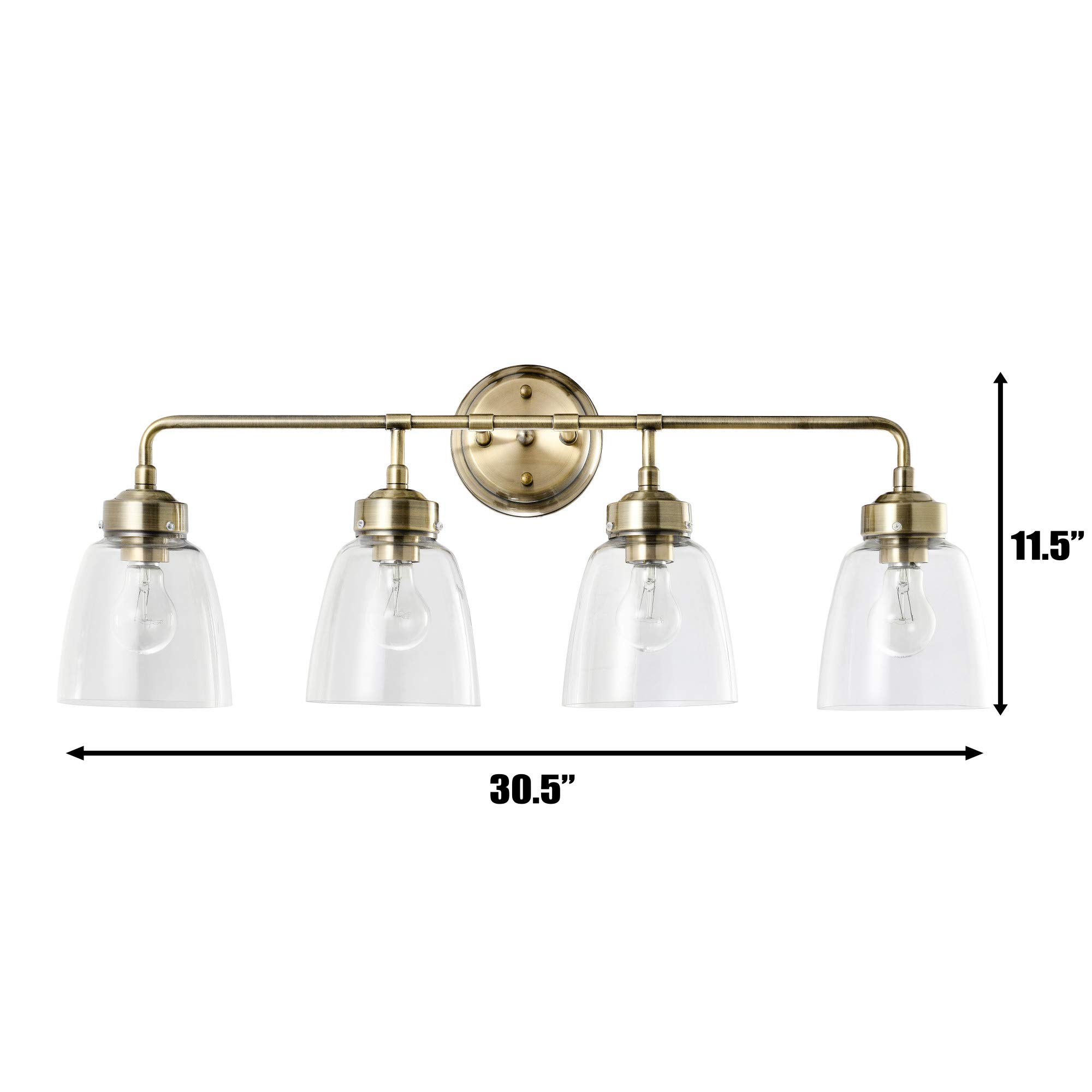 Helena Bathroom Vanity Light Fixture in Satin Nickel Finish - Perfect for Modern Bathroom and Vanity Lighting Upgrade