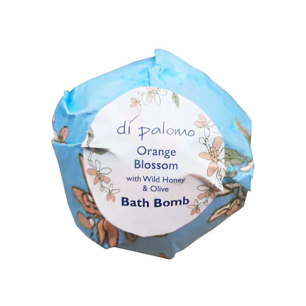 Di Palomo Orange Blossom Bath Bomb - Luxurious Aromatherapy for Relaxation & Stress Relief - Perfect for Spa Nights & Self-Care Rituals