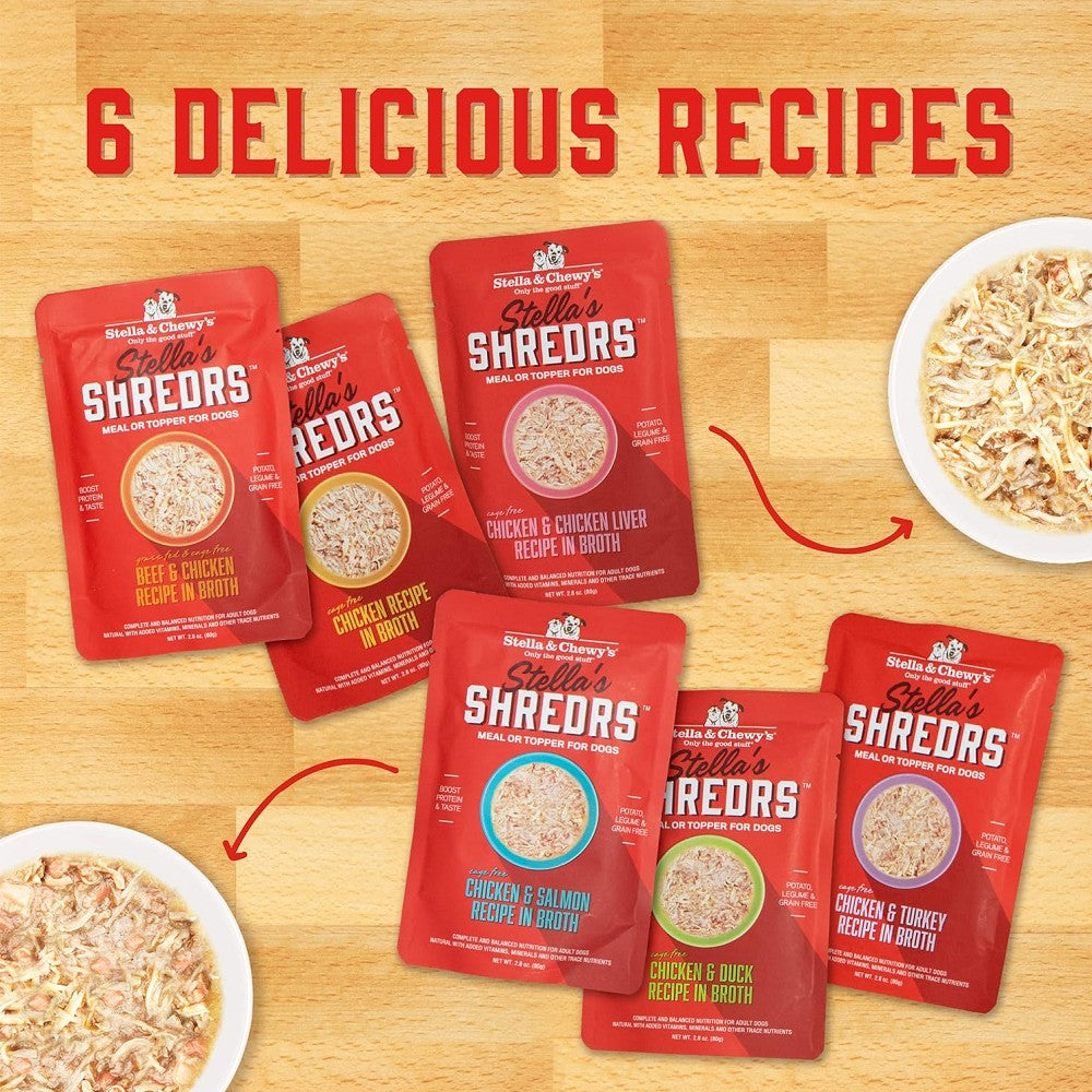 Premium Chicken Recipe in Broth Dog Food Pouches - Grain-Free Wet Dog Food for Small & Large Breeds - Perfect for Travel, Hiking & Daily Meals