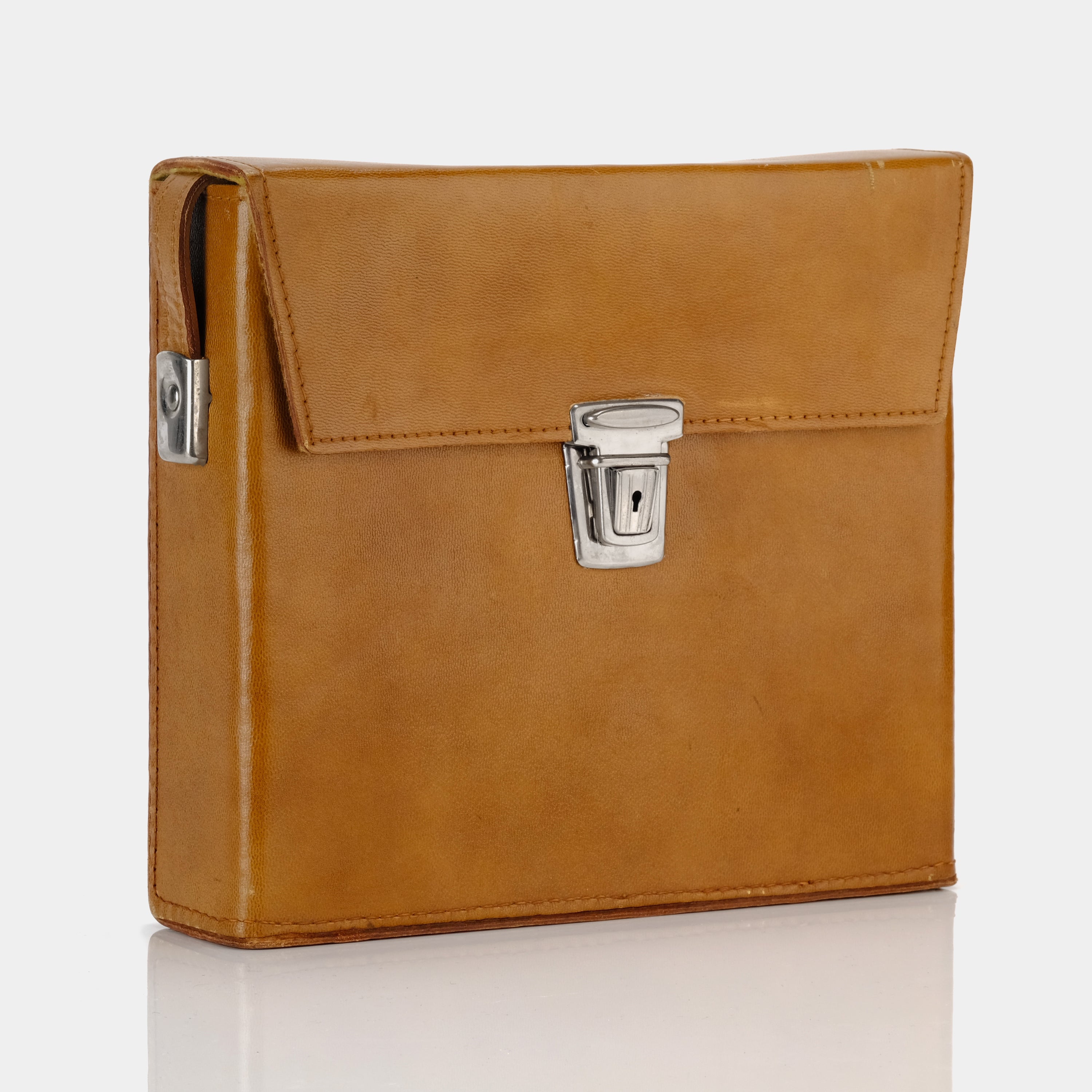 Premium Brown Leather Folding Instant Camera Case - Protective Cover for Fujifilm Instax Mini, Polaroid & Vintage Cameras - Perfect for Travel, Parties & Photo Walks