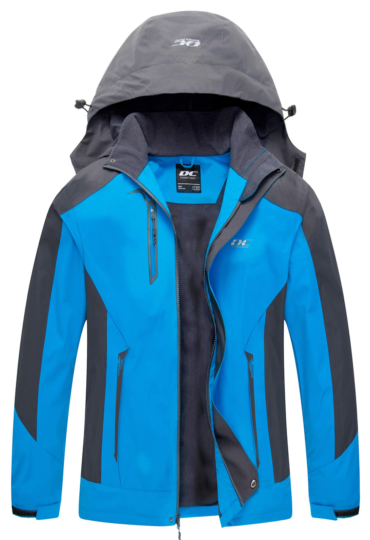 **Men's Waterproof Hooded Jacket - Lightweight Diamond Candy Raincoat for Outdoor Sports & Casual Wear | Perfect for Hiking, Running & Everyday Use**