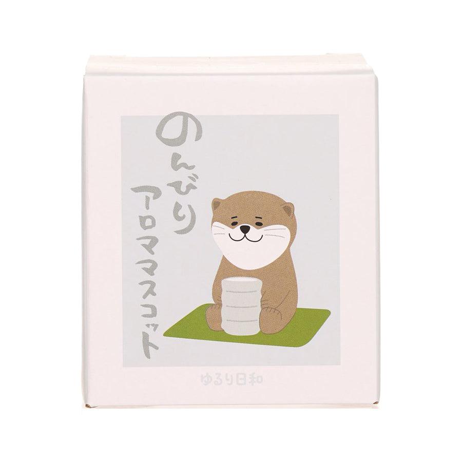 DECOLE Sit Back Aroma Mascot Otter (37g) - Cute Japanese Scented Plush Toy for Stress Relief, Home Decor, Office Desk & Car Interior Accessories