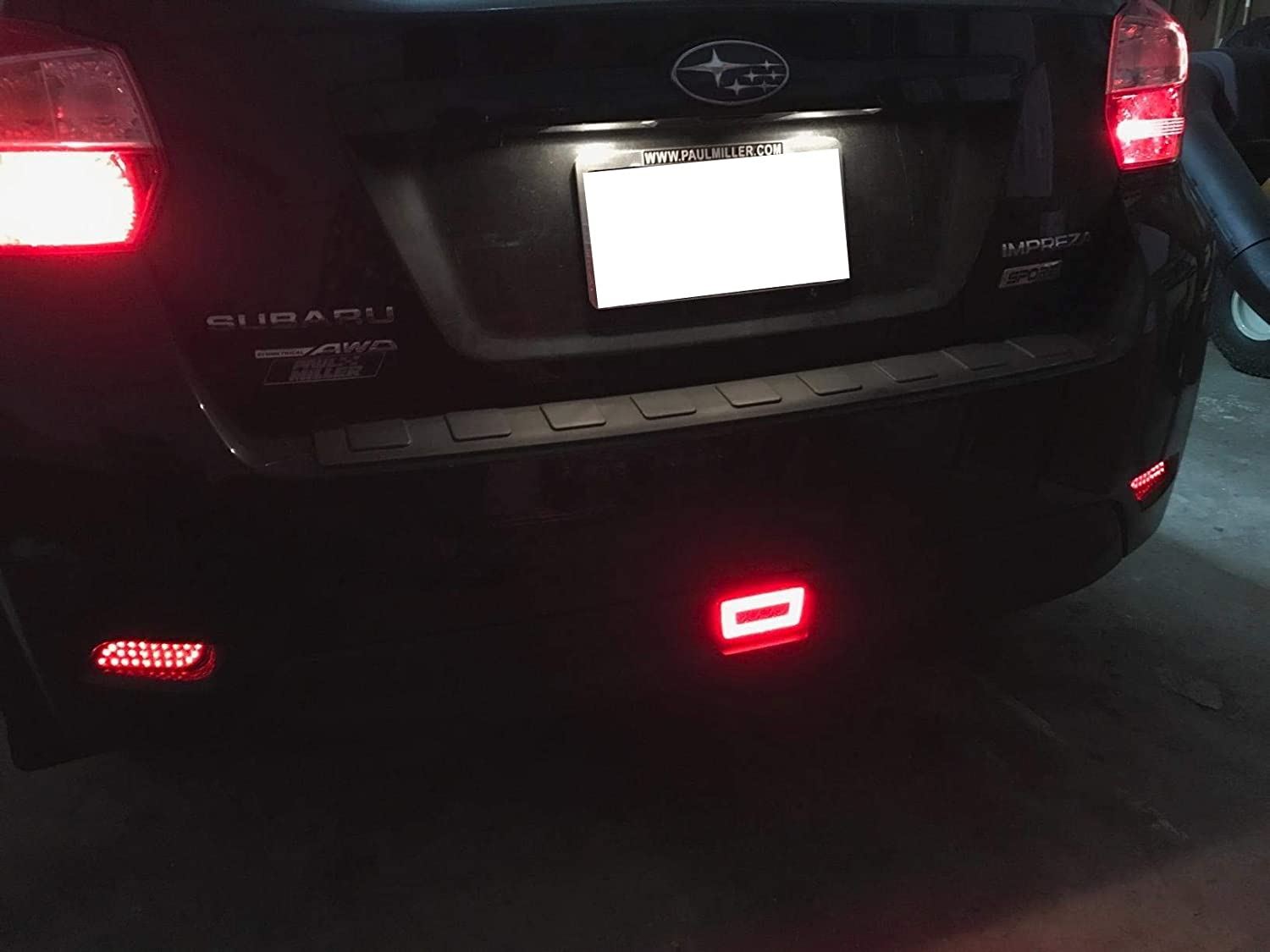 3-in-1 LED Rear Fog Light with Clear Lens & Red Reflector for Subaru Impreza WRX Crosstrek - Enhanced Visibility & Safety for Night Driving & Bad Weather Conditions