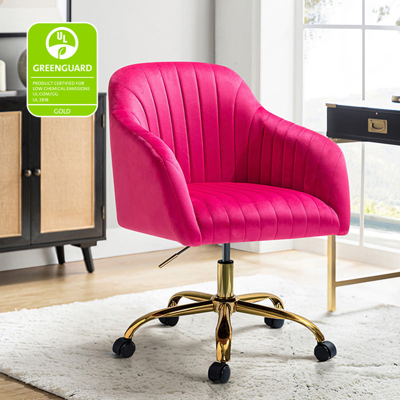 Luxury Velvet Office Chair - Ergonomic Desk Chair with Adjustable Height for Home & Workspace - Perfect for Remote Work, Gaming & Study