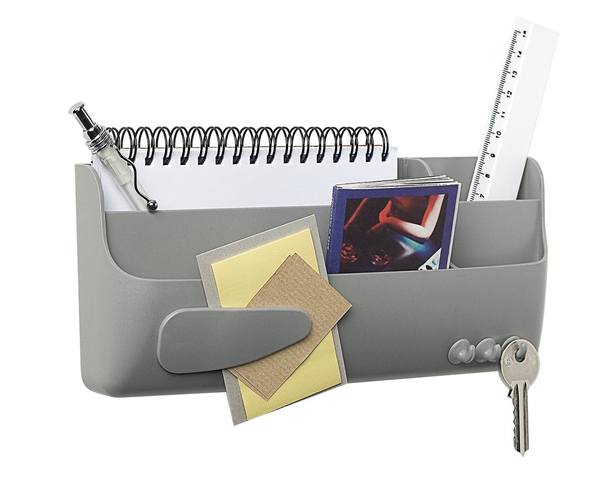 Bi-Silque SM010102 Magnetic Smart Accessory Box - Grey | Organize Jewelry, Watches & Small Items | Perfect for Travel, Home & Office Storage