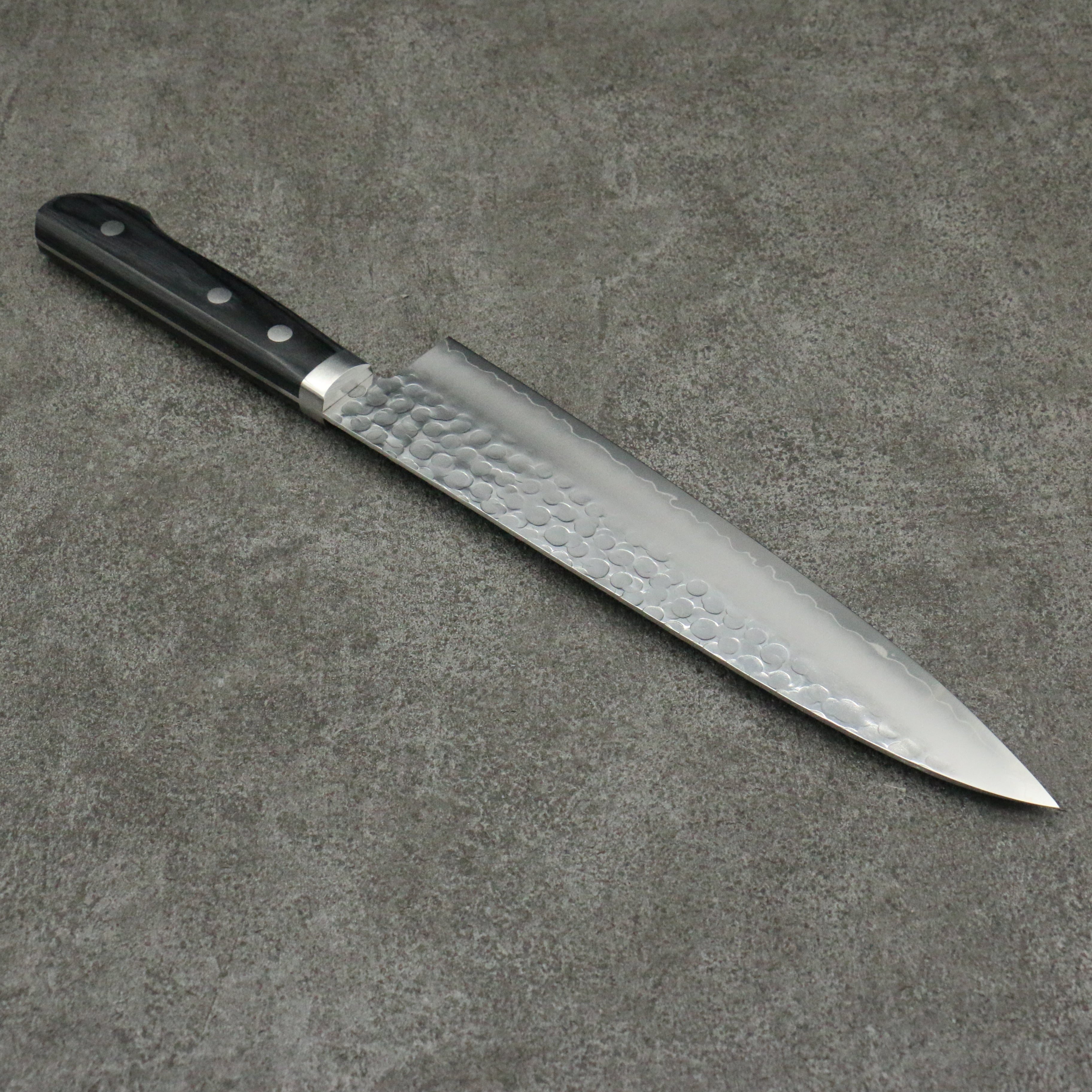 Kanetsune VG1 Hammered Gyuto 210mm Japanese Chef Knife with Black Pakkawood Handle - Perfect for Slicing, Dicing & Precision Cooking