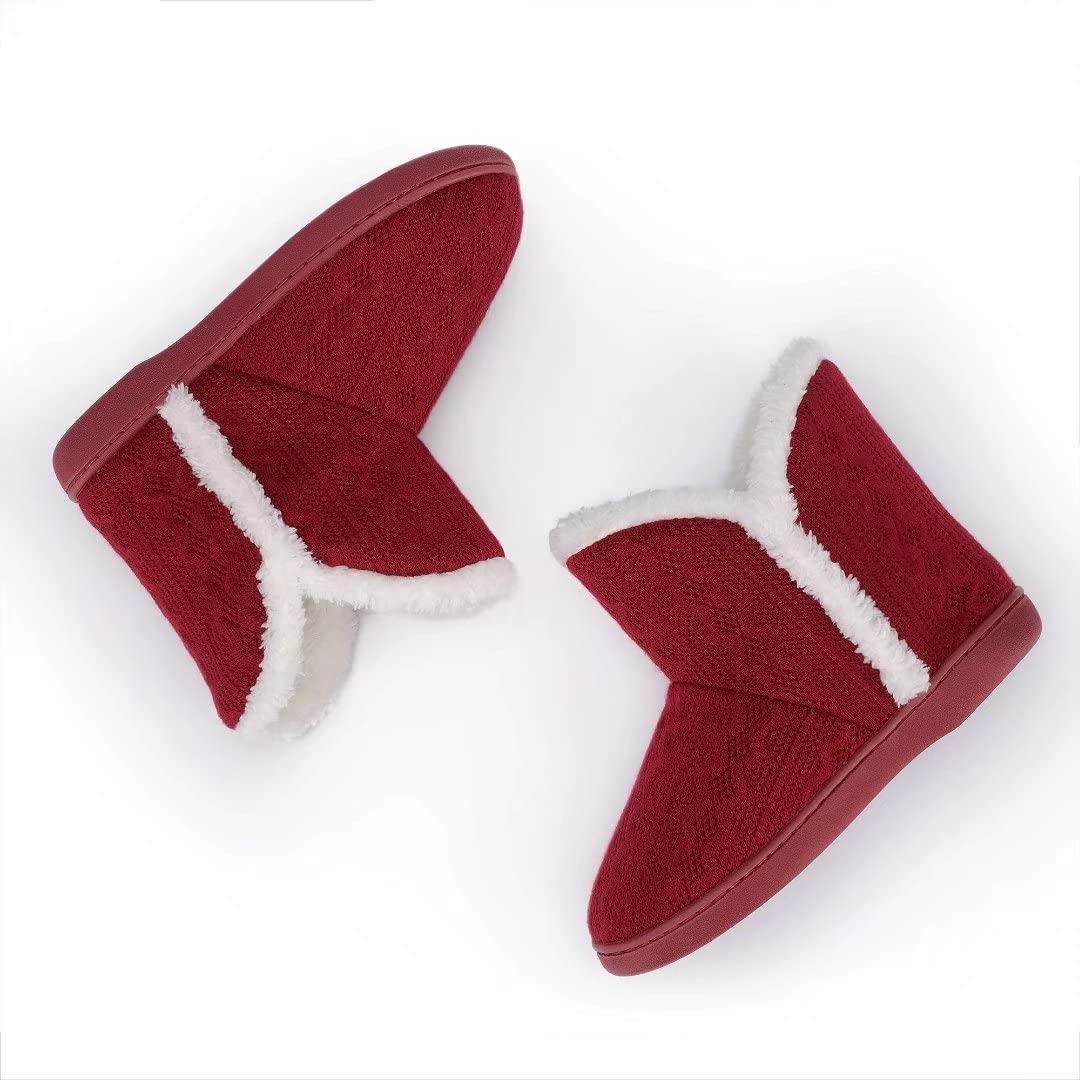 TUOBUQU Women's Cozy Fluffy Plush Bootie Slippers - Warm Indoor/Outdoor Winter House Shoes for Comfort & Style - Perfect for Lounging, Home Office, and Cold Weather Wear