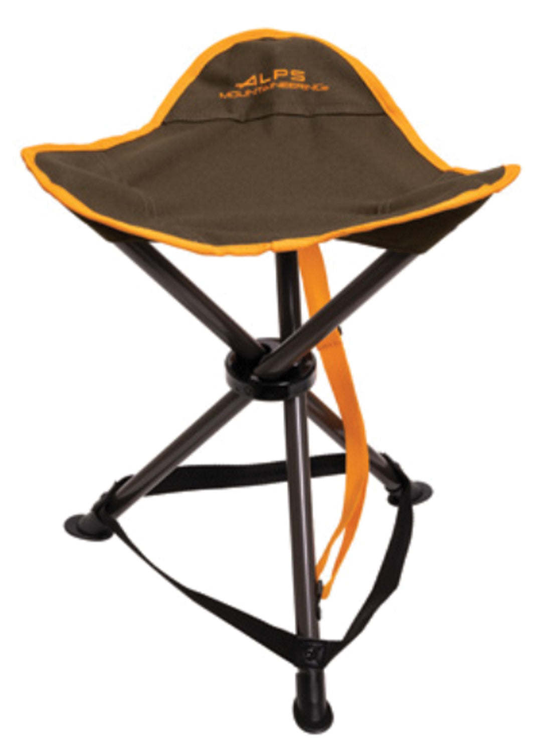Alps Mountaineering Tri-Leg Folding Stool - Lightweight Portable Camping Chair for Hiking, Fishing & Outdoor Adventures (Clay/Apricot) - Perfect for Backpacking, Picnics & Beach Trips