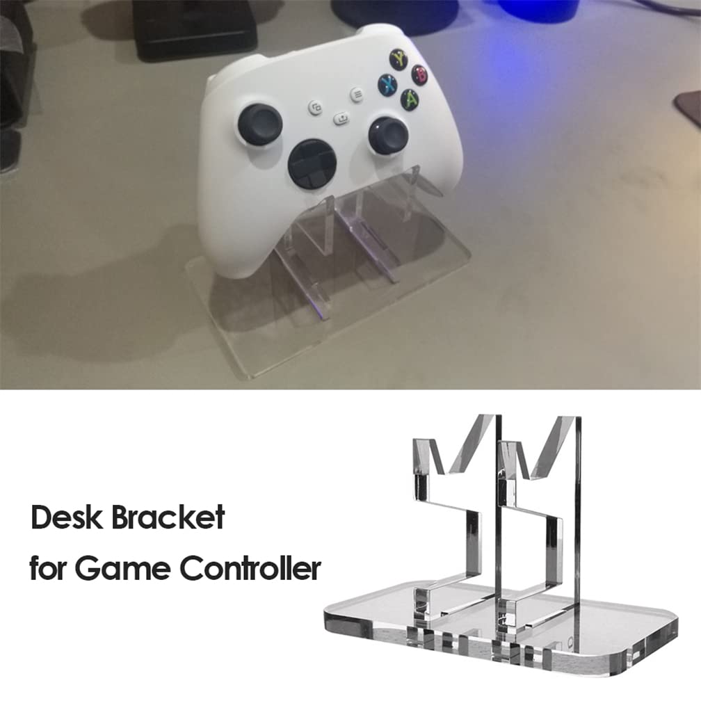Clear Acrylic Display Stand for PS5/Xbox/Switch Controllers - Universal Gamepad Holder for Modern & Retro Gaming Consoles - Perfect for Showcase, Storage & Gaming Room Decor