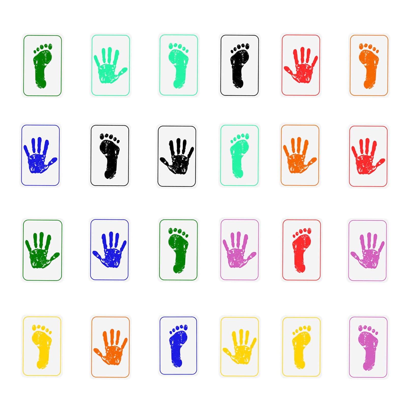 Long Jump Game Stickers - Removable Colored Hands & Feet Stickers for Kids | Room Decor, Party Favors & Outdoor Play | Fun Activity for Birthday Parties, School Games & Playroom Decorations