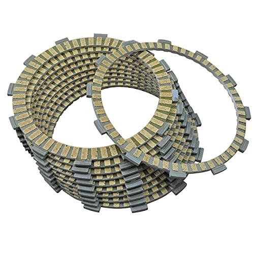 10Pc Motorcycle Friction Clutch Disc Plates Kit for Suzuki SV1000 SV1000S 2003-2007 & GSX1300 BK B-King 1300 2008-2009 - High Performance Replacement Parts for Smooth Gear Shifting and Durable Ride