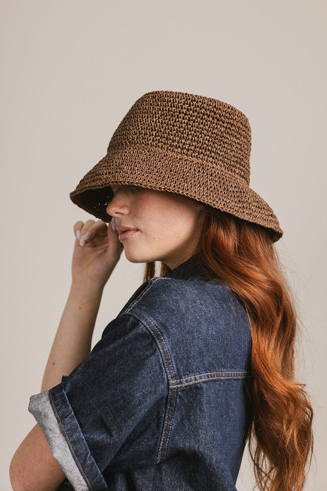 Crochet Packable Bucket Hat for Women & Men - Summer Sun Protection Beach Hat - Lightweight Foldable Travel Hat for Outdoor, Vacation & Fashion Accessories