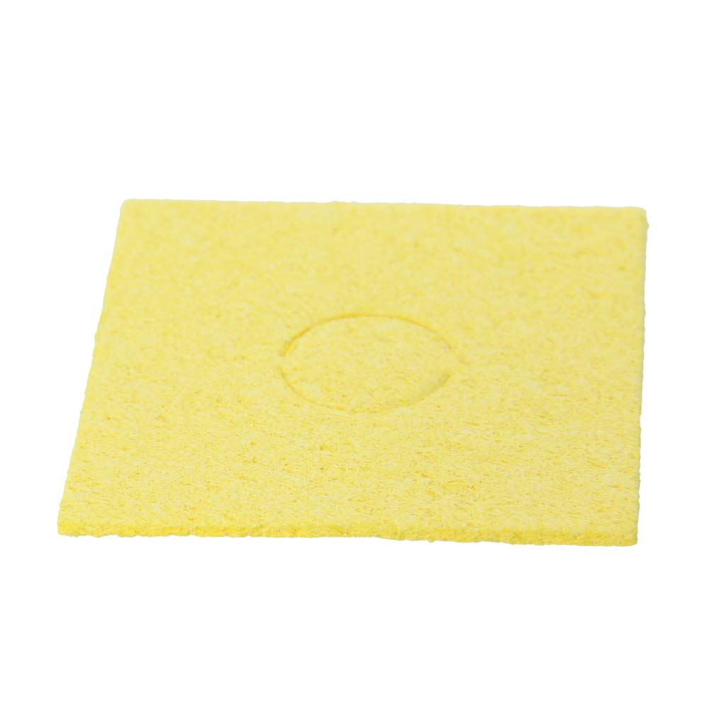 Fielect 20Pcs Soldering Sponge 60mmx60mmx11mm - High-Temperature Resistant Cleaning Pads for Soldering Iron Tips, Yellow Square - Perfect for Electronics Repair, DIY Projects & Welding Maintenance
