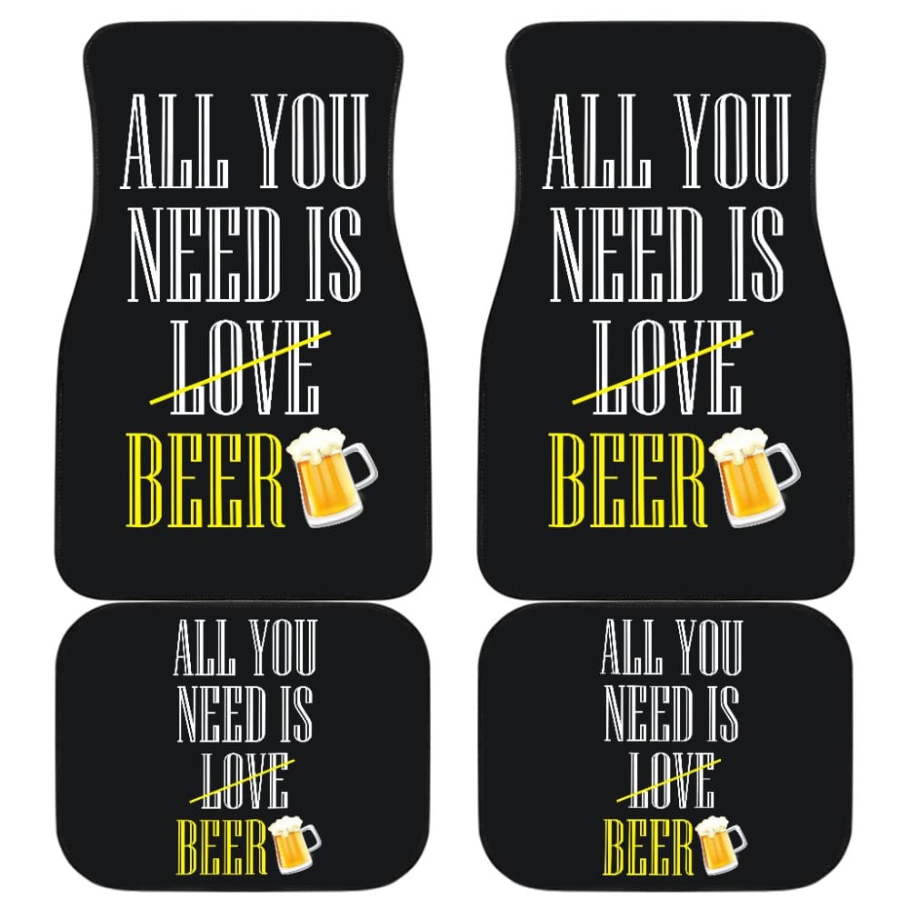 Premium Beer-Themed Car Floor Mats - Non-Slip, Custom Fit for Most Vehicles - Perfect for Beer Lovers & Tailgating Parties
