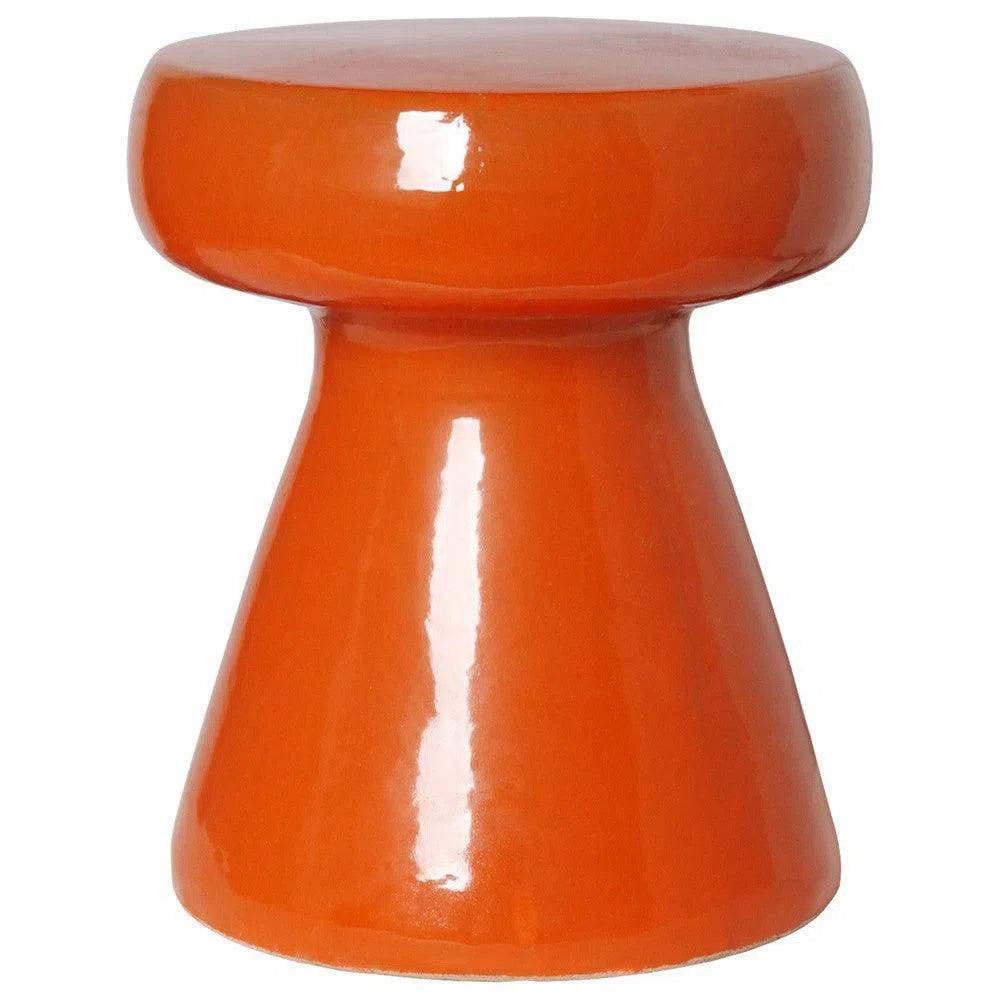 18 Inch Mushroom Shaped Ceramic Garden Stool for Outdoor Patio, Lawn, and Garden Decor - Perfect for Seating, Plant Stand, or Decorative Accent