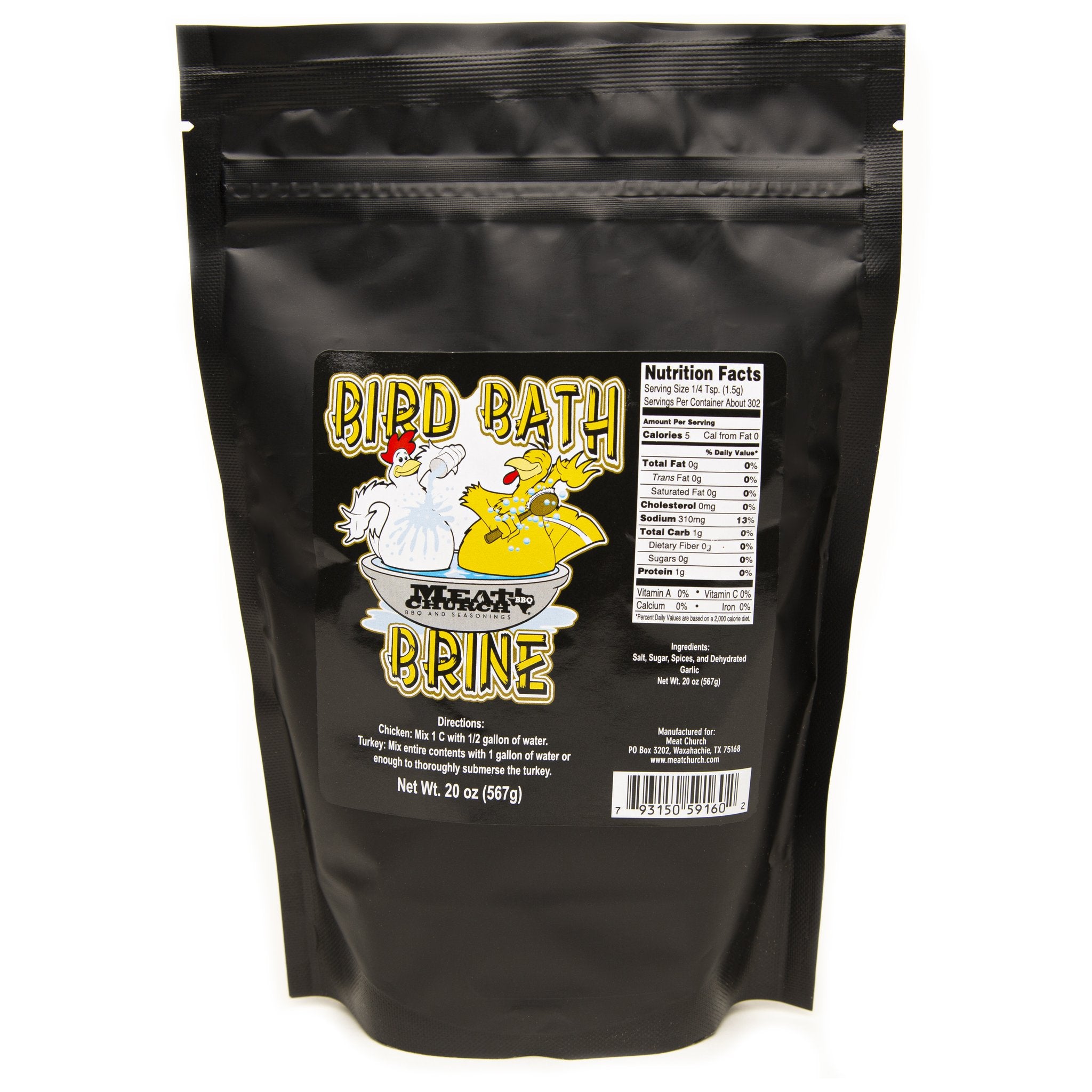 Meat Church Bird Baptism Brine - Premium Poultry Seasoning & Brine Mix for Juicy, Flavorful Chicken - Perfect for Grilling, Smoking, and Roasting at BBQs & Family Gatherings