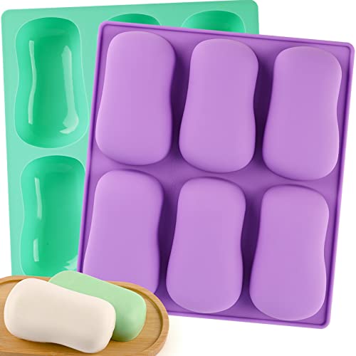 6 Cavity Oval Soap Molds 1