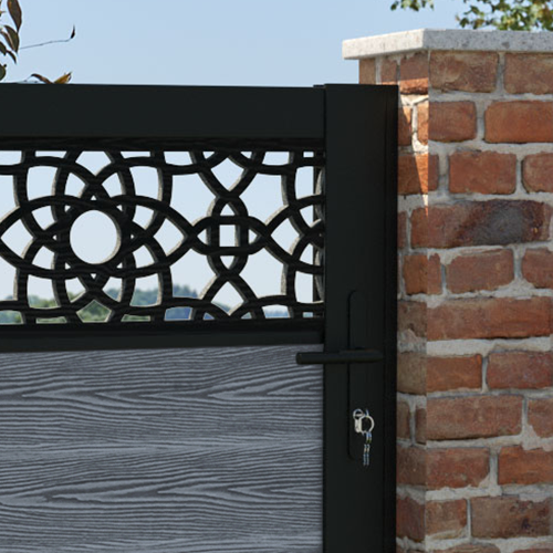 Classic Ambar Pedestrian Gate - Anthracite Color | Durable Steel Walkway Gate for Home & Garden Security | Perfect for Driveways, Fences, and Private Entrances