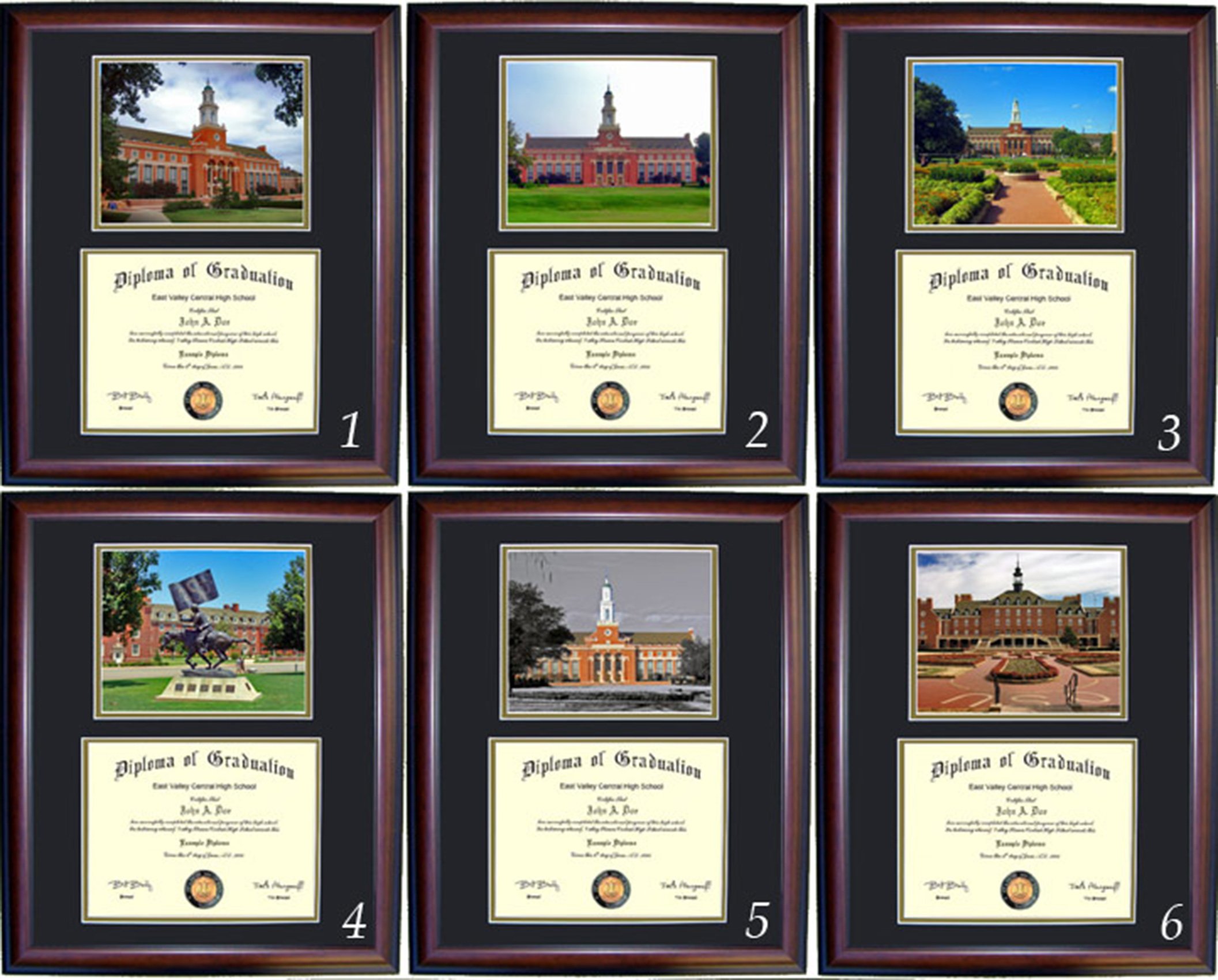 Oklahoma State University Diploma Frame - Premium Wood Display with Photo Insert - Cherry & Walnut Options - Perfect for Graduation Gifts & Office Decor
